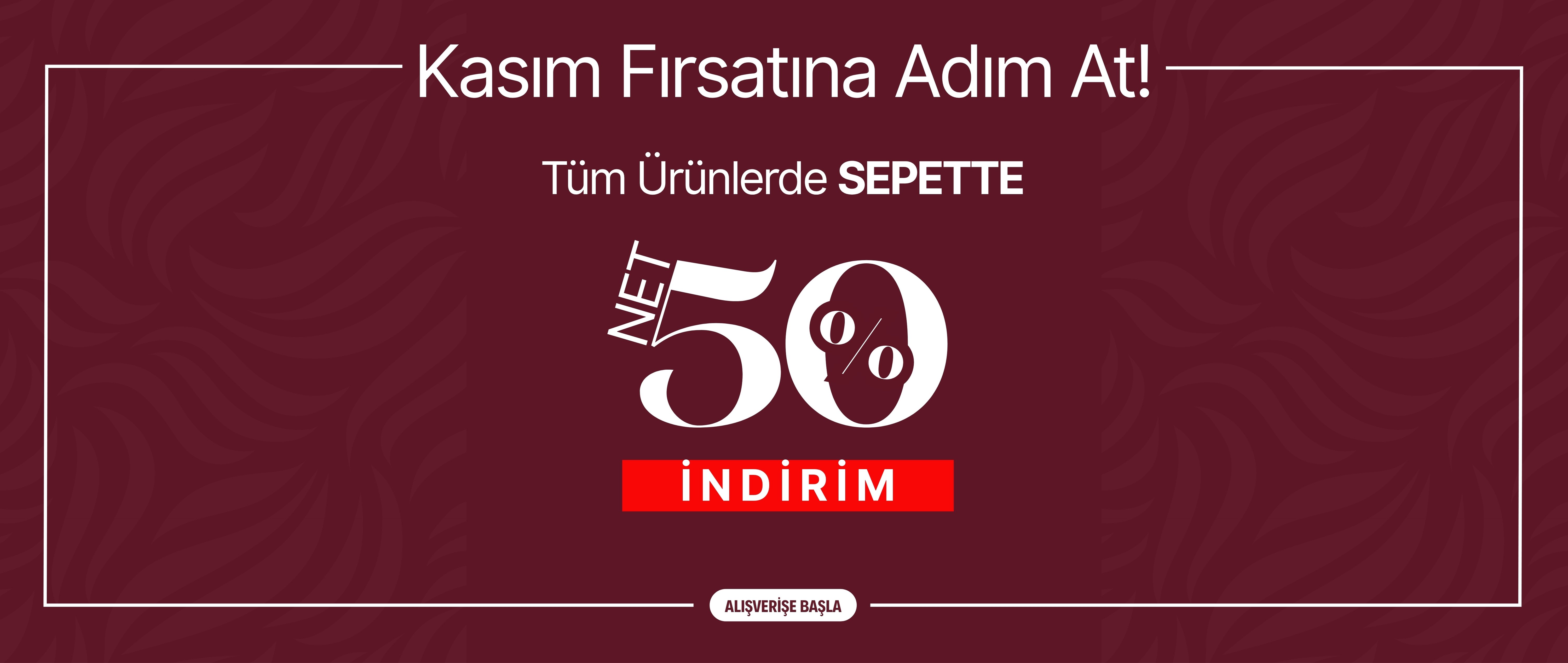 Sepette Net %50 İndirim