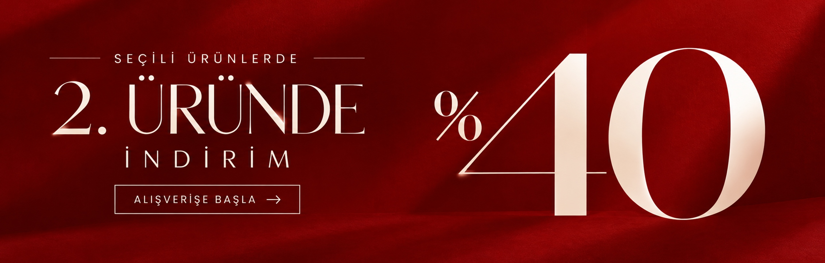 Seçili ürünlerde 2. üründe %40 indirim