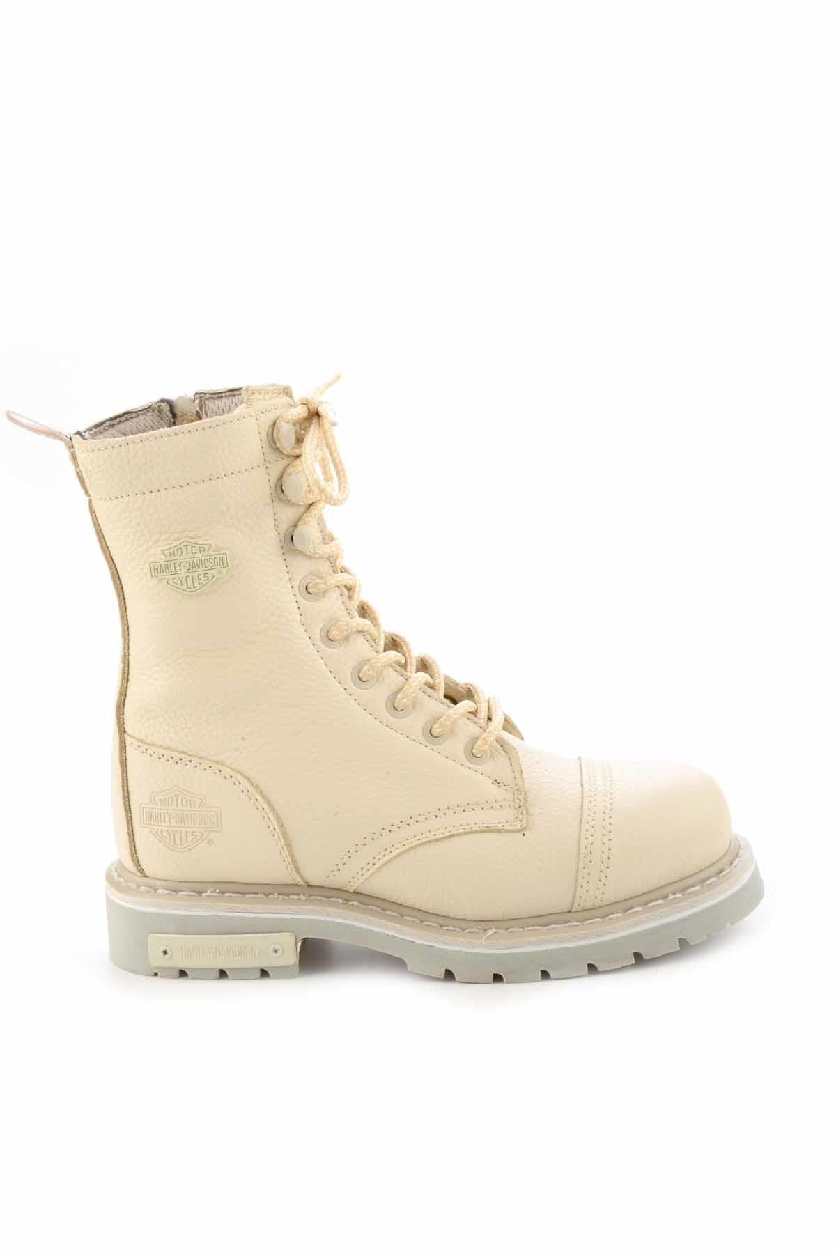 Beige Hakiki Deri Kadın Bot & Bootie HD0777032803