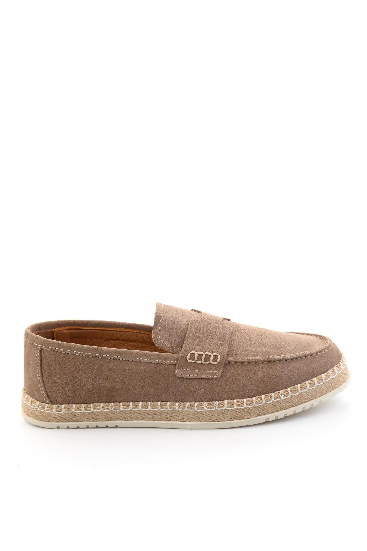 Bej Hakiki Deri Erkek Espadril E01698111102