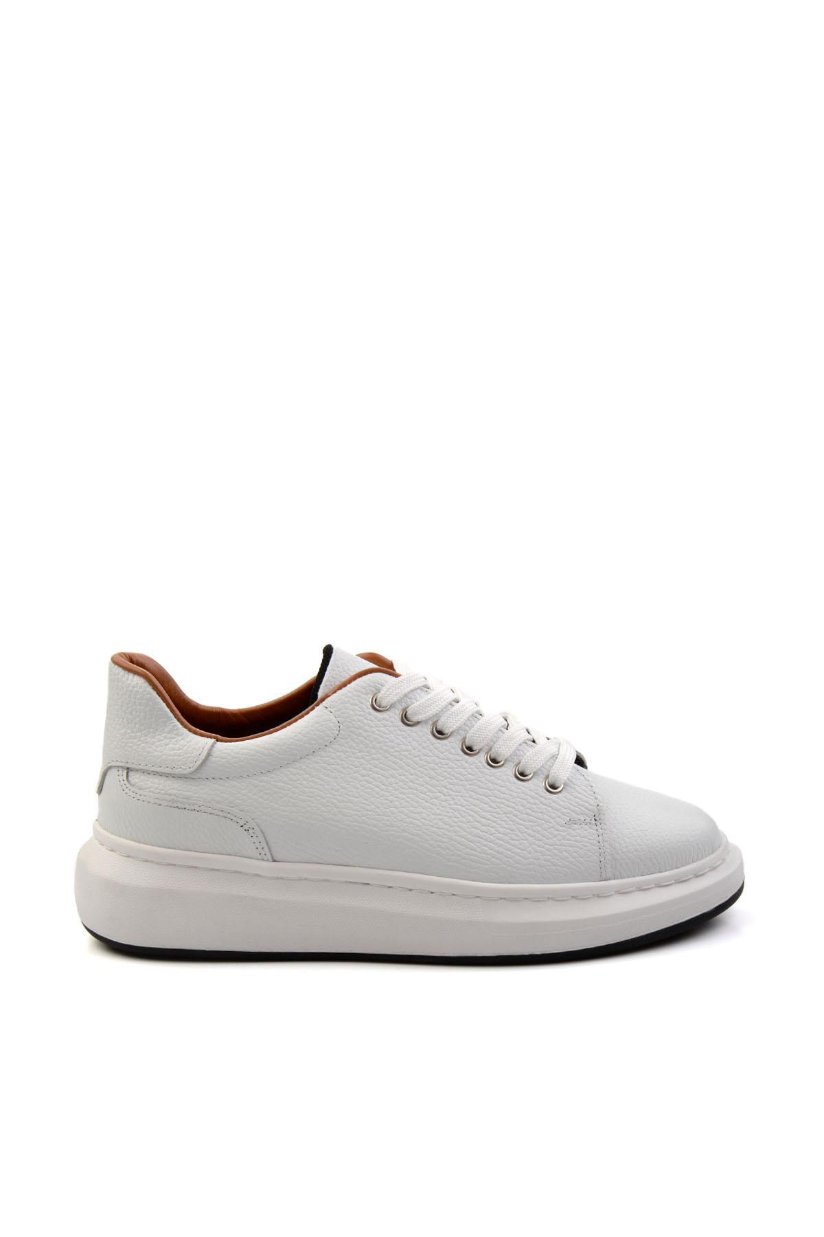 Bej Hakiki Deri Erkek Sneaker E01401098040
