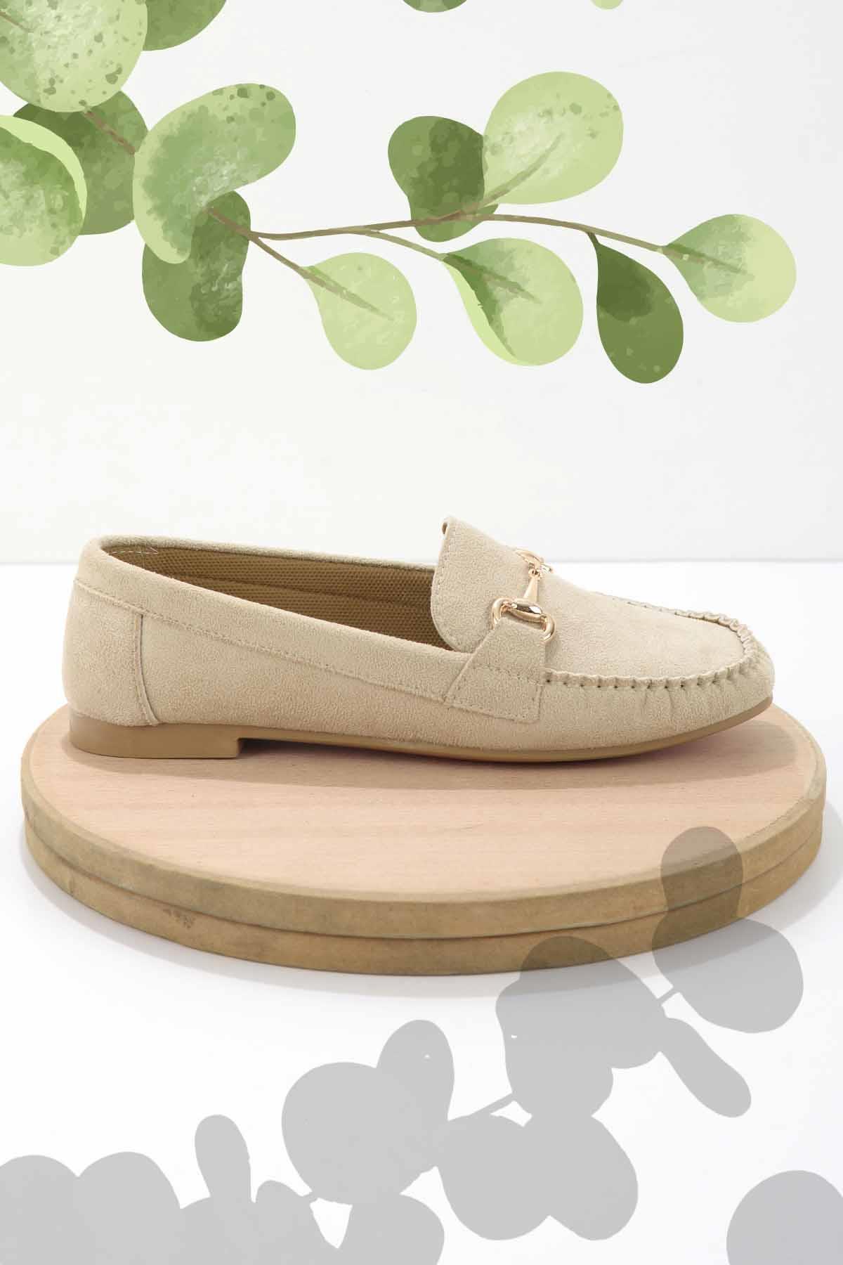 Bej  Kadın Loafer Ayakkabı K01542167302