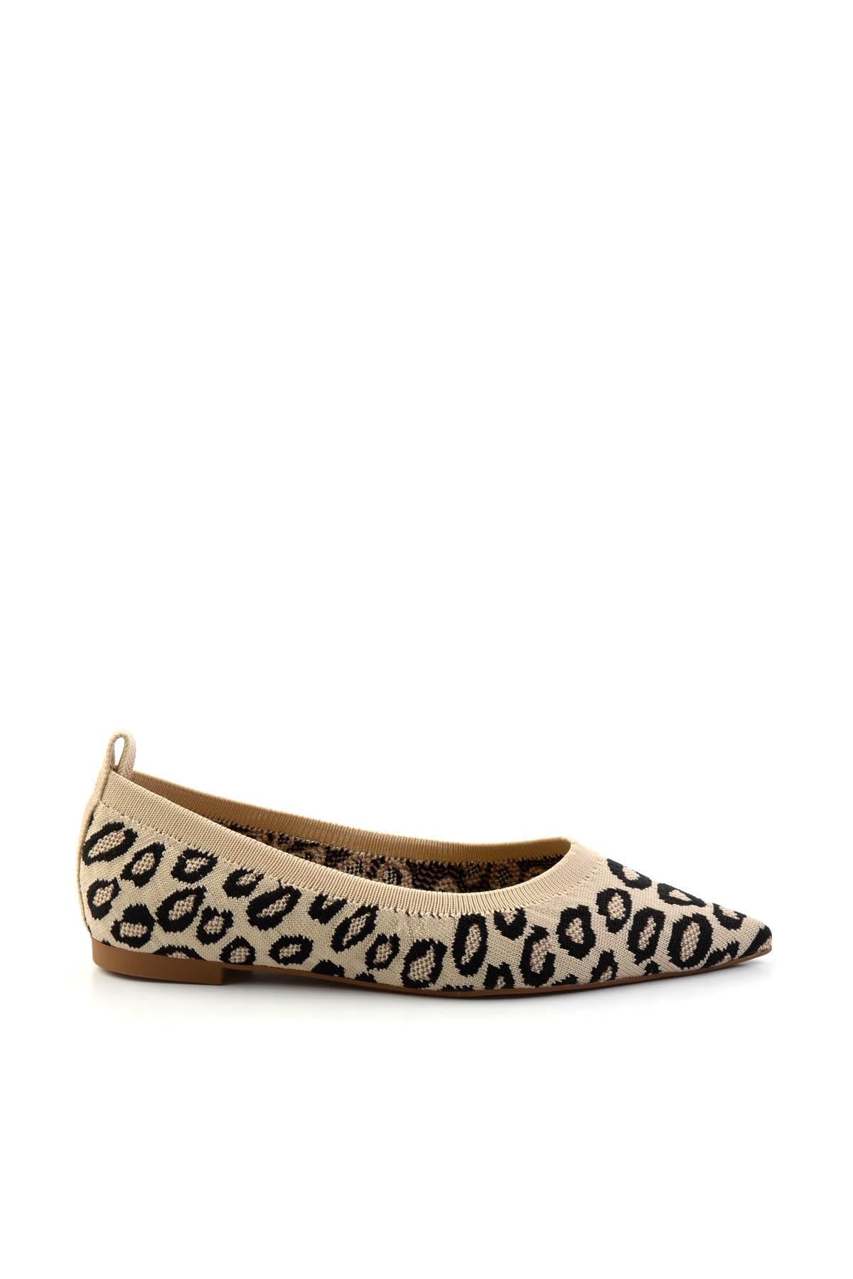Bej Leopar  Kadın Babet K01327018482