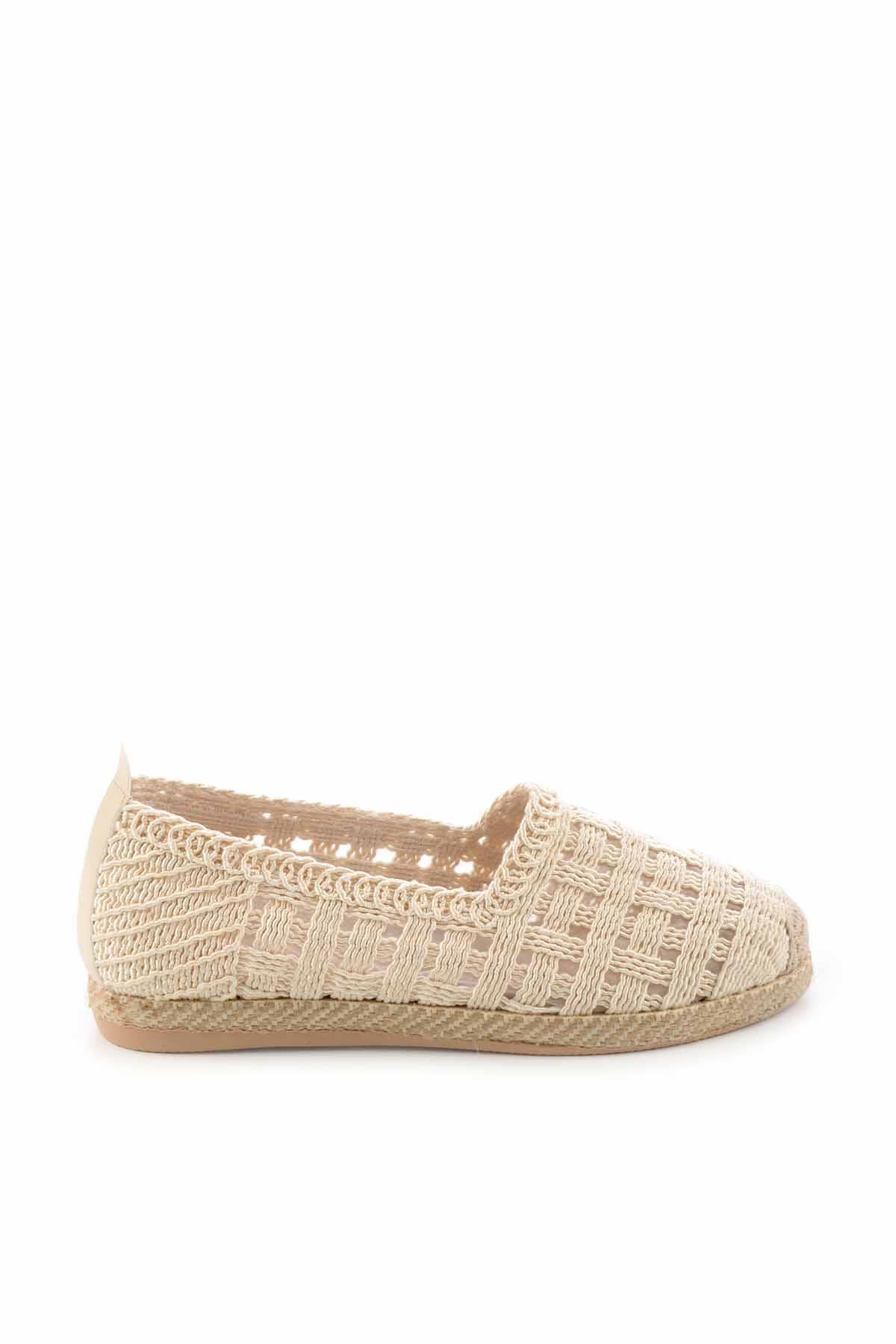 Bej Örgü  Kadın Espadril K01117010116