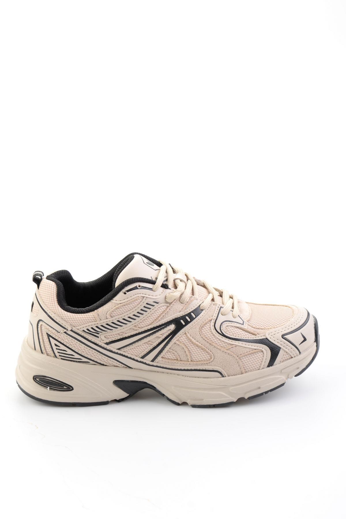 Bej Siyah  Kadın Sneaker K01027060509