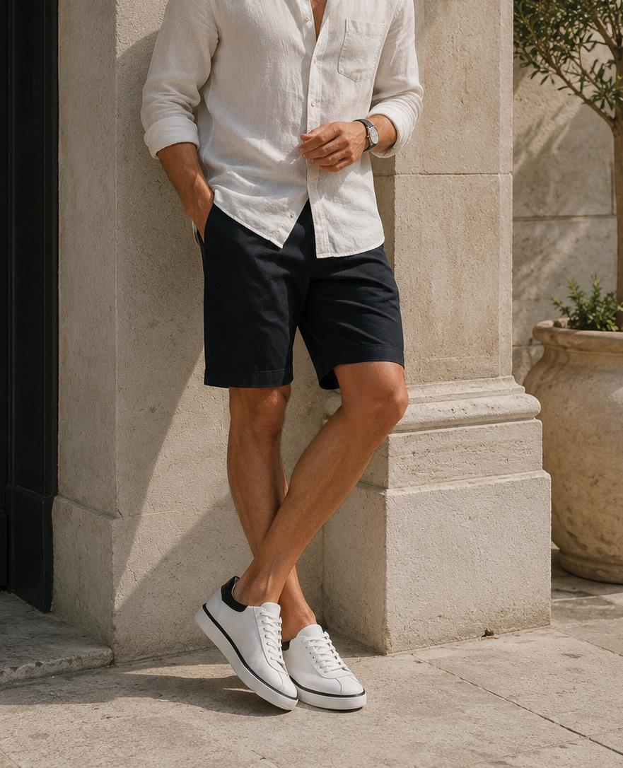 Beyaz Hakiki Deri Erkek Sneaker E01087115103