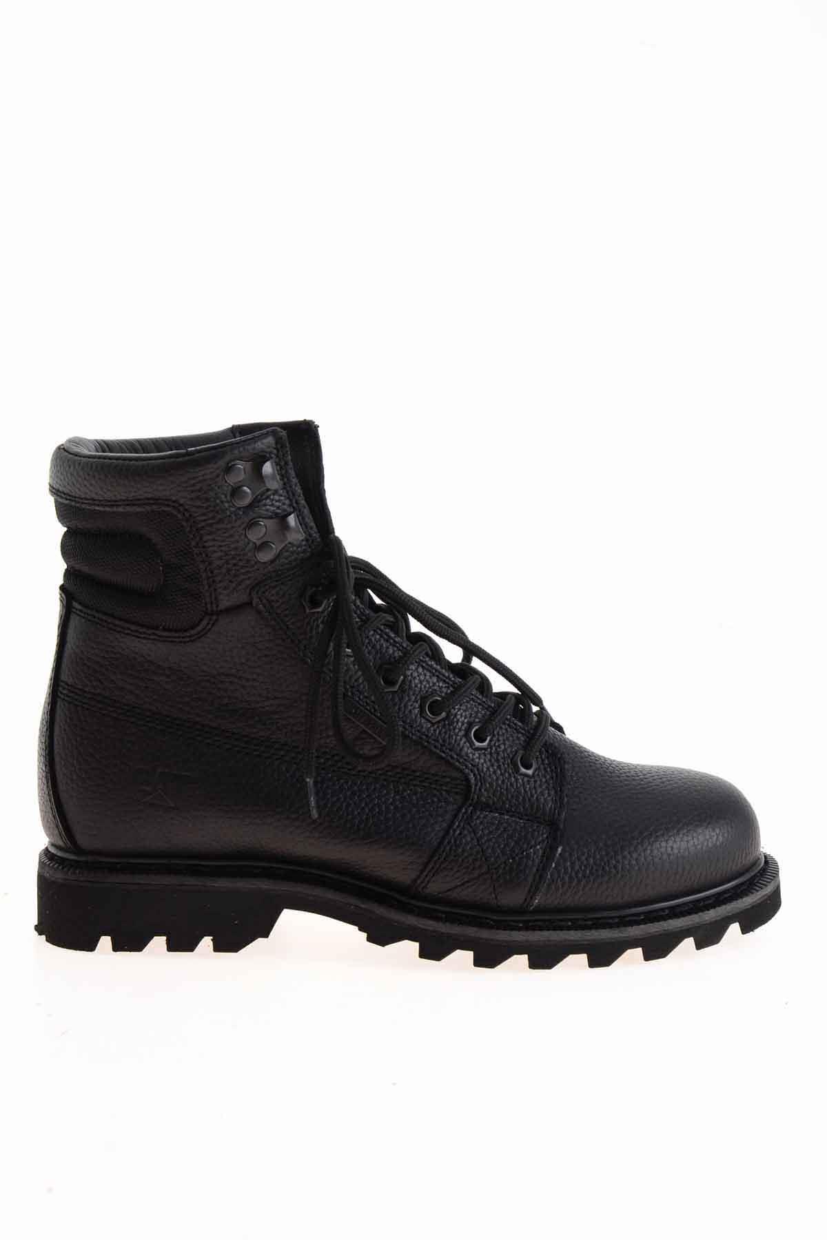 Black Baskılı Nubuk Hakiki Deri Kadın Bot & Bootie CAT1111122601