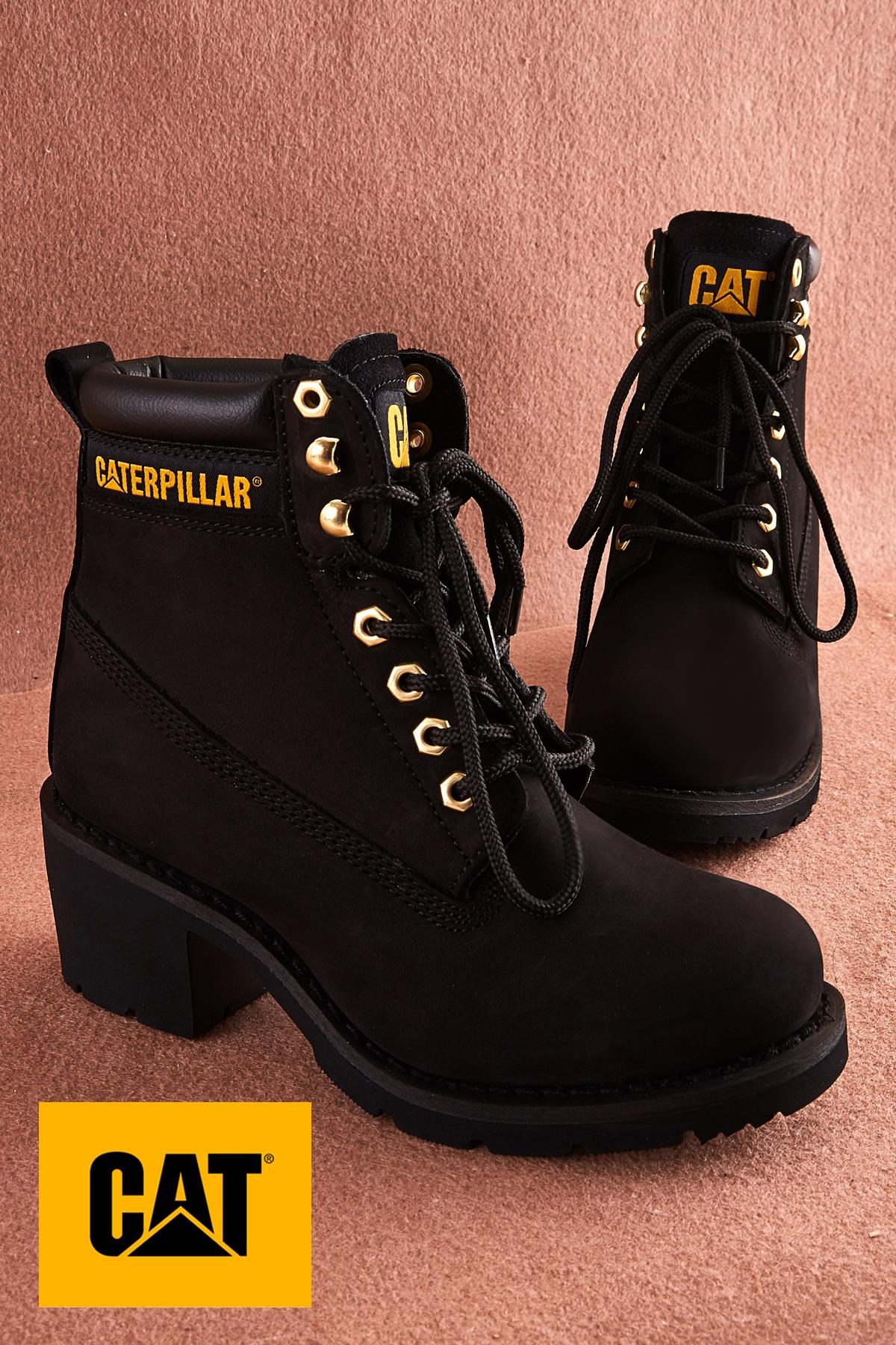 Black Hakiki Deri Kadın Bot & Bootie CAT0111083401