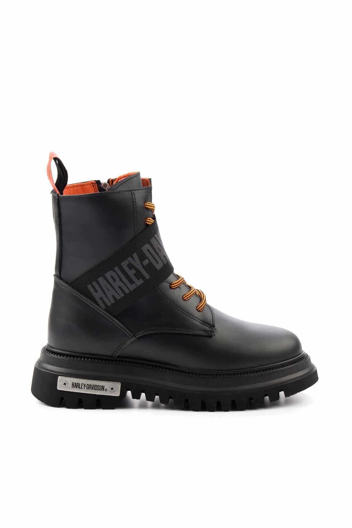 Black Hakiki Deri Kadın Bot & Bootie HD0777055403