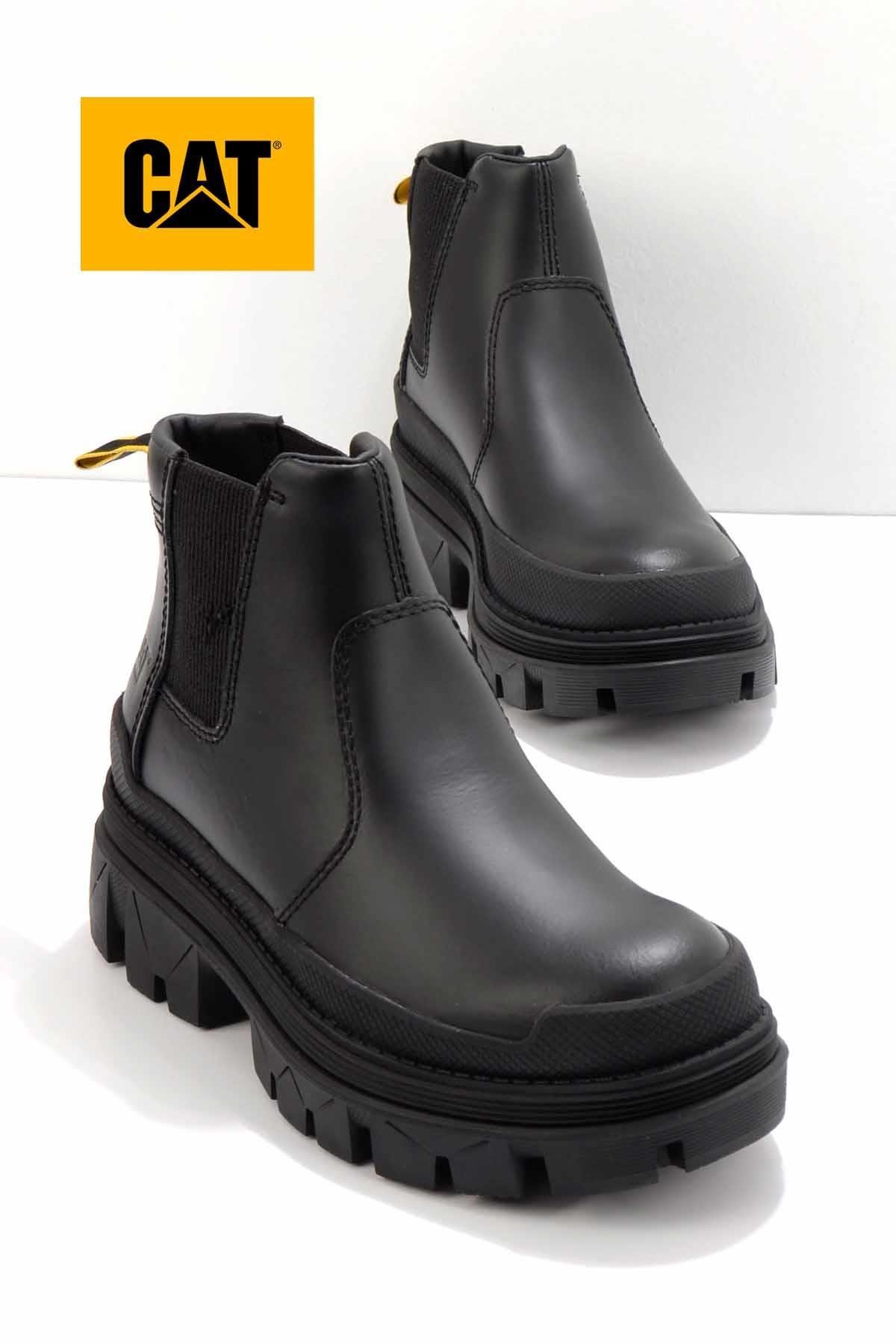Black Leather Kadın Bot & Bootie CAT0111121503