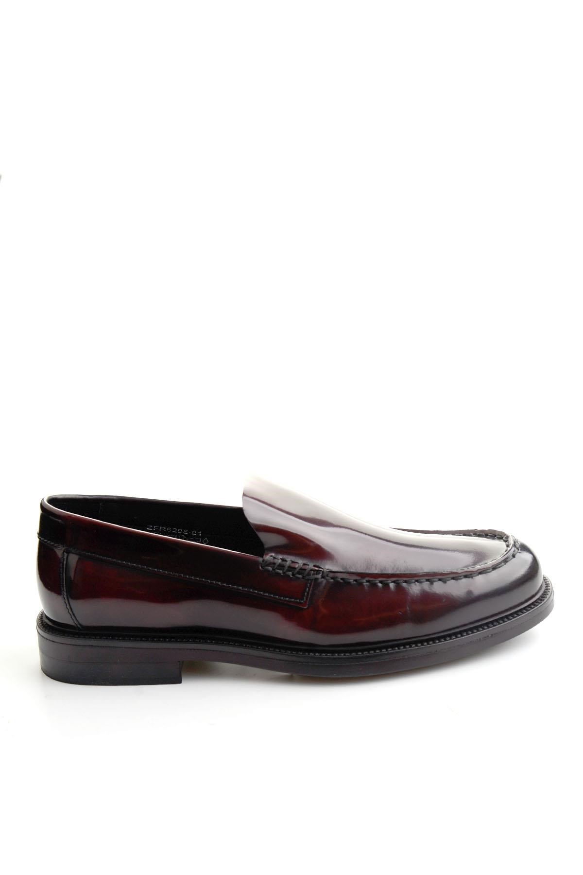 Bordo Açma Hakiki Deri Erkek Loafer Ayakkabı E01648502614