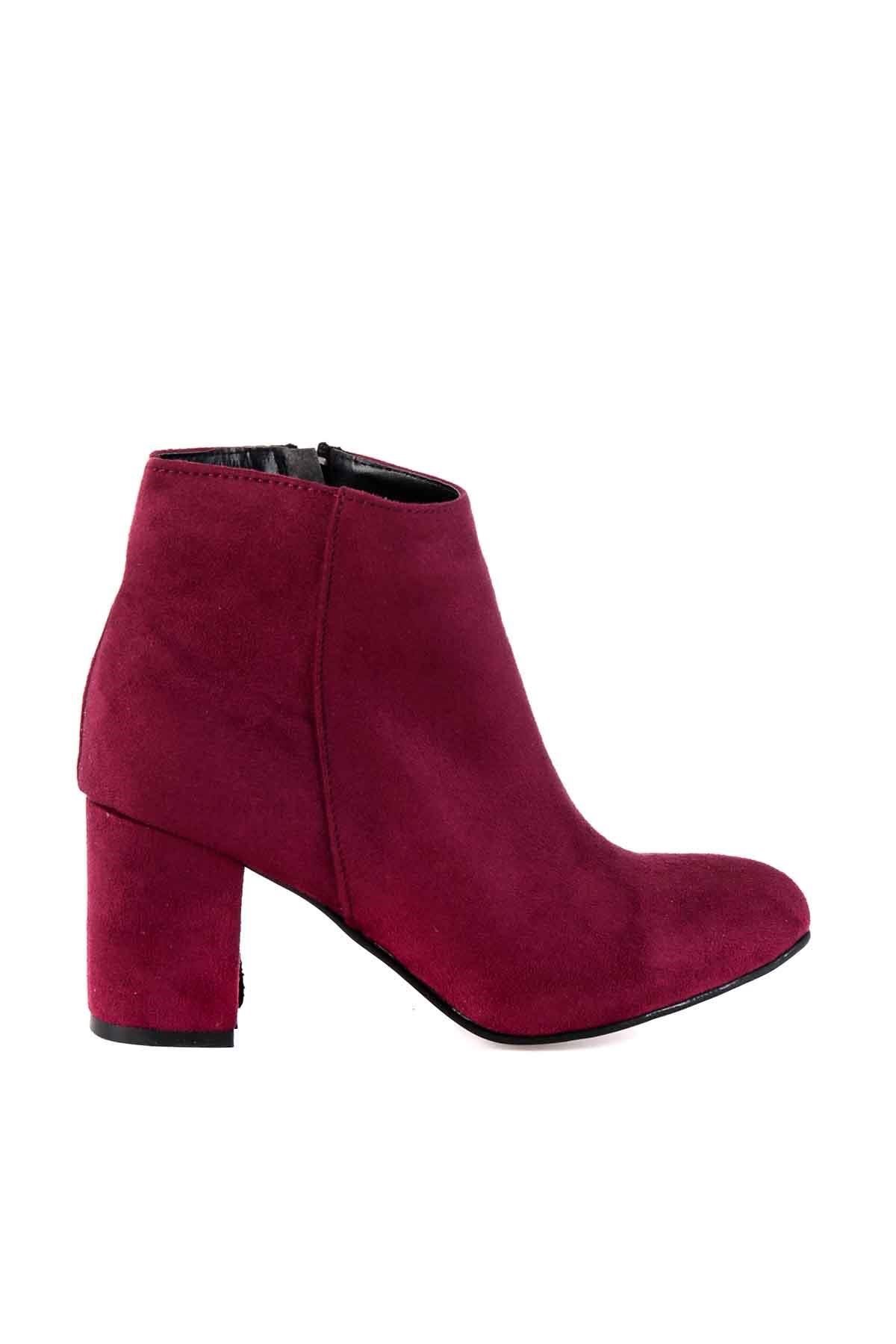 Bordo Süet  Kadın Bot & Bootie K0503713072