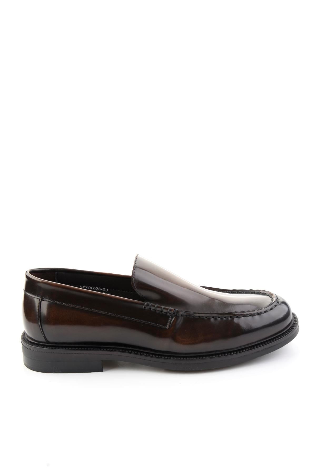 Kahve Açma Hakiki Deri Erkek Loafer Ayakkabı E01648502614