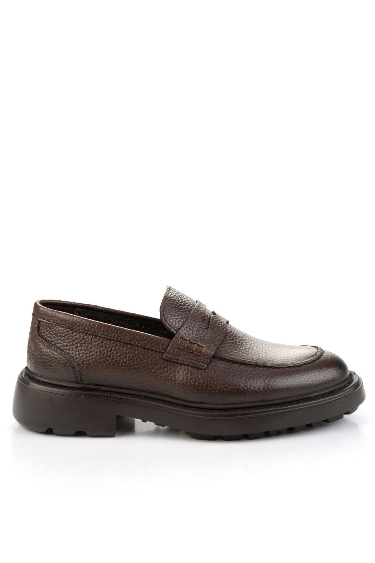 Kahve Hakiki Deri Erkek Loafer Ayakkabı E01054200440