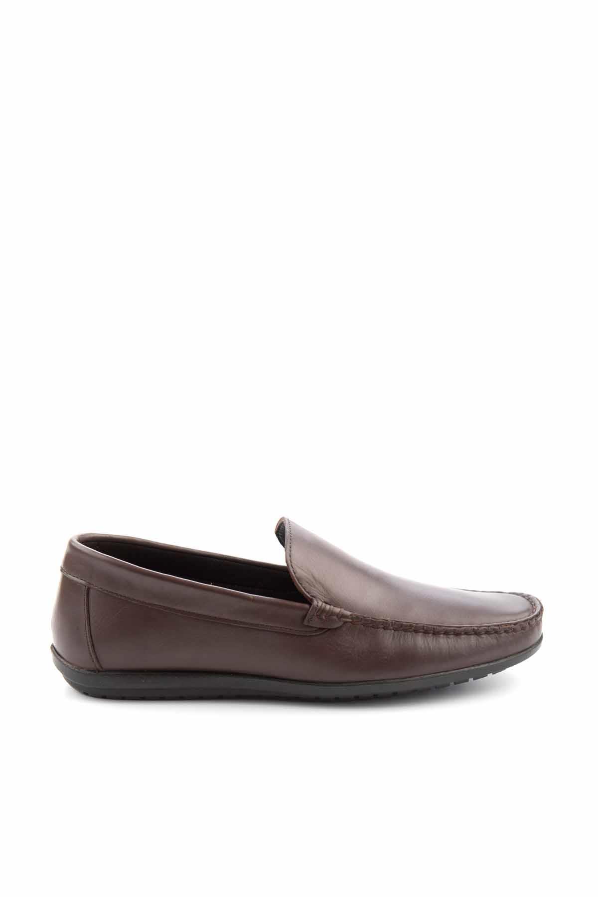 Kahve Hakiki Deri Erkek Loafer Ayakkabı E01728360203