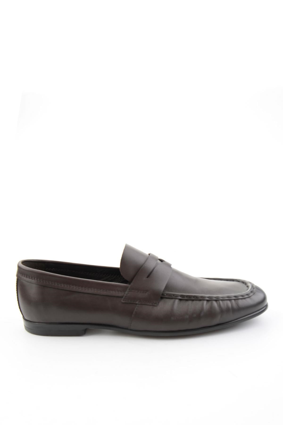 Kahve Hakiki Deri Erkek Loafer Ayakkabı E01648621803