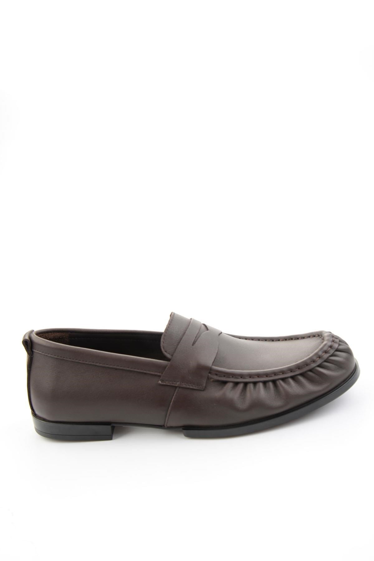 Kahve Hakiki Deri Erkek Loafer Ayakkabı E01597002503