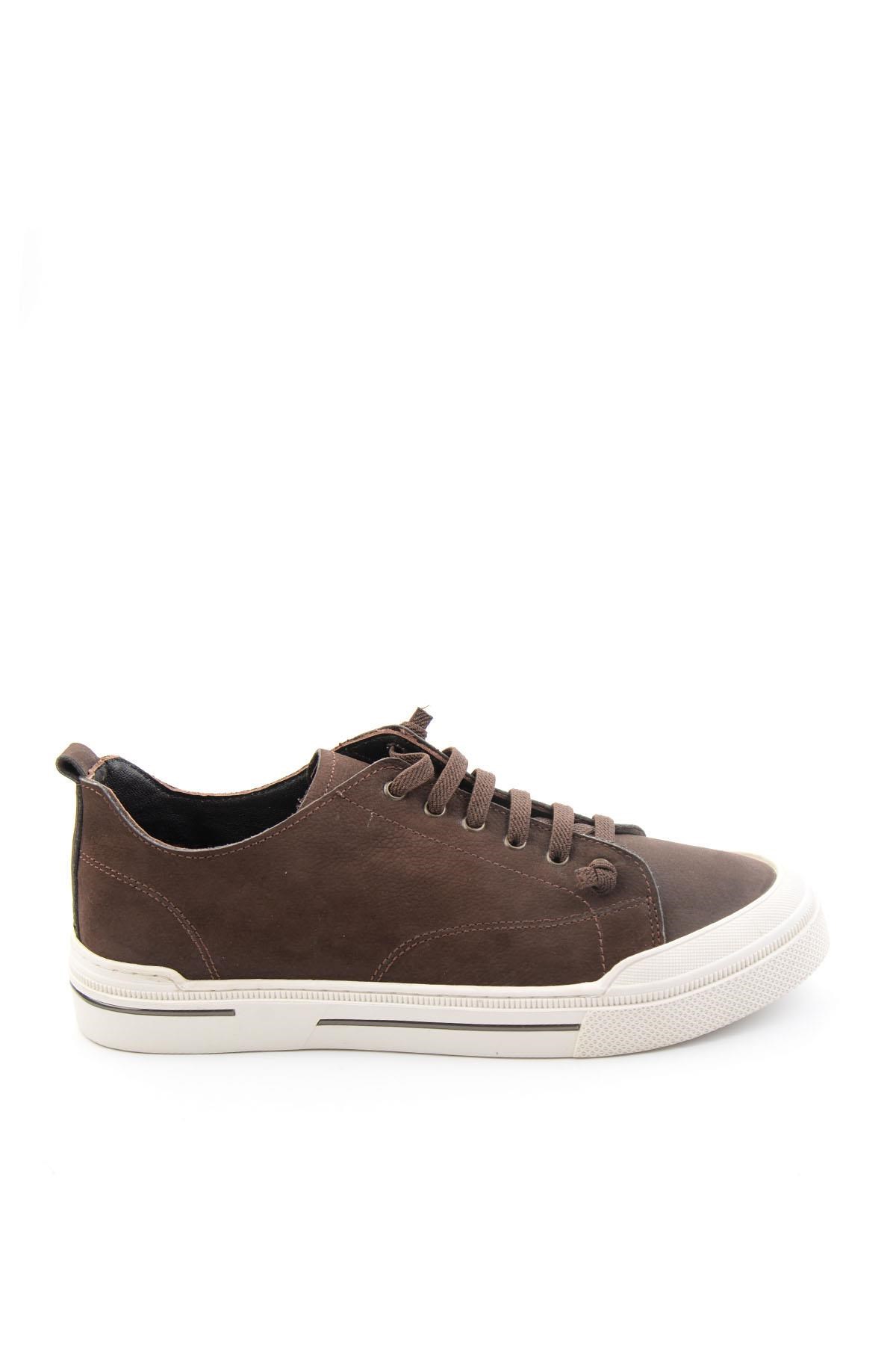 Kahve Hakiki Deri Erkek Sneaker E01585773401