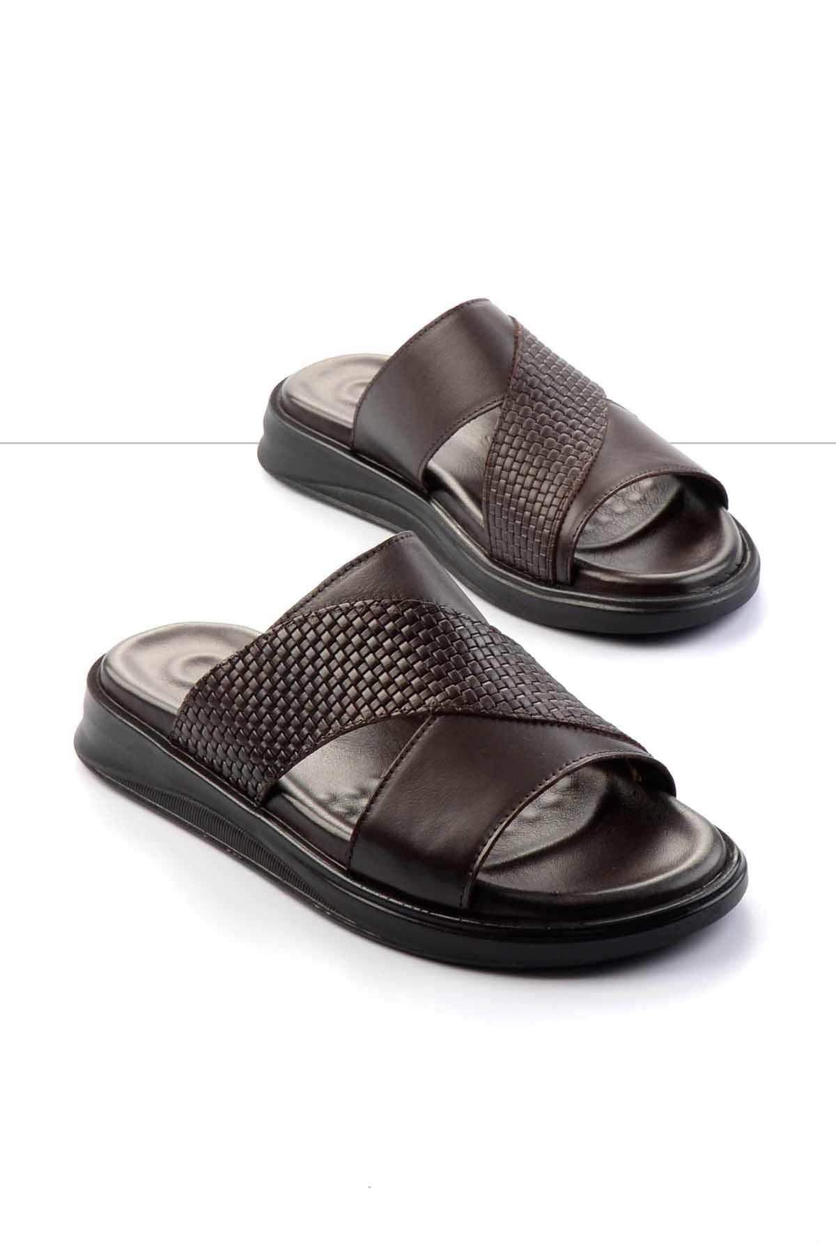 Kahve Leather Erkek Terlik E04433002843