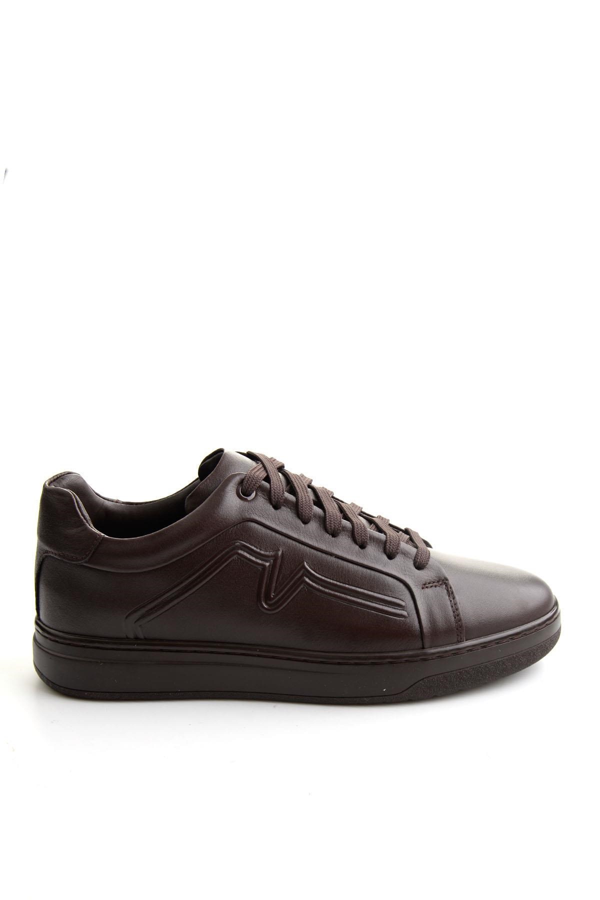 Kahve Napa Hakiki Deri Erkek Sneaker E01774070043