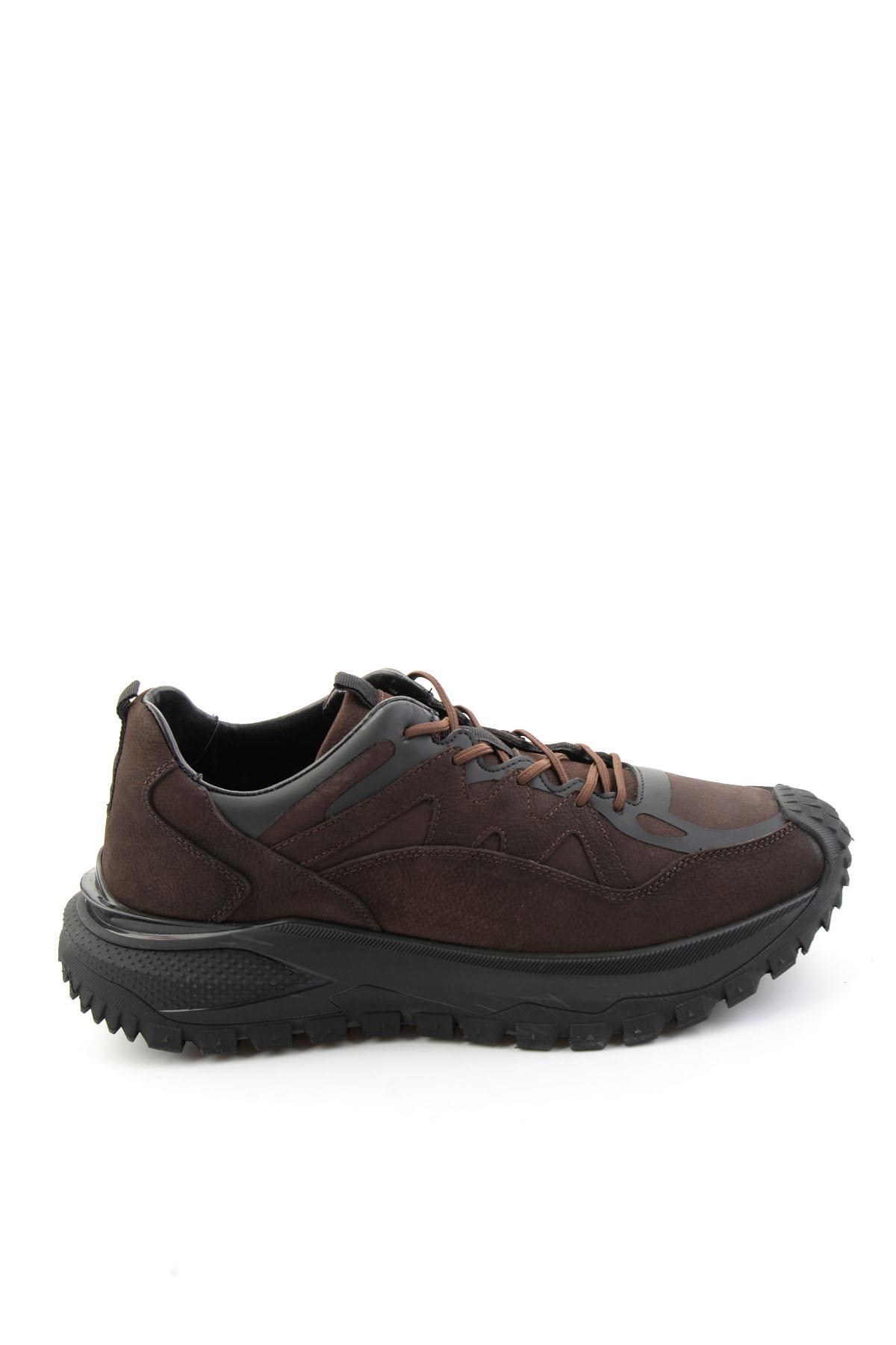 Kahve Nubuk Hakiki Deri Erkek Sneaker E01018272101