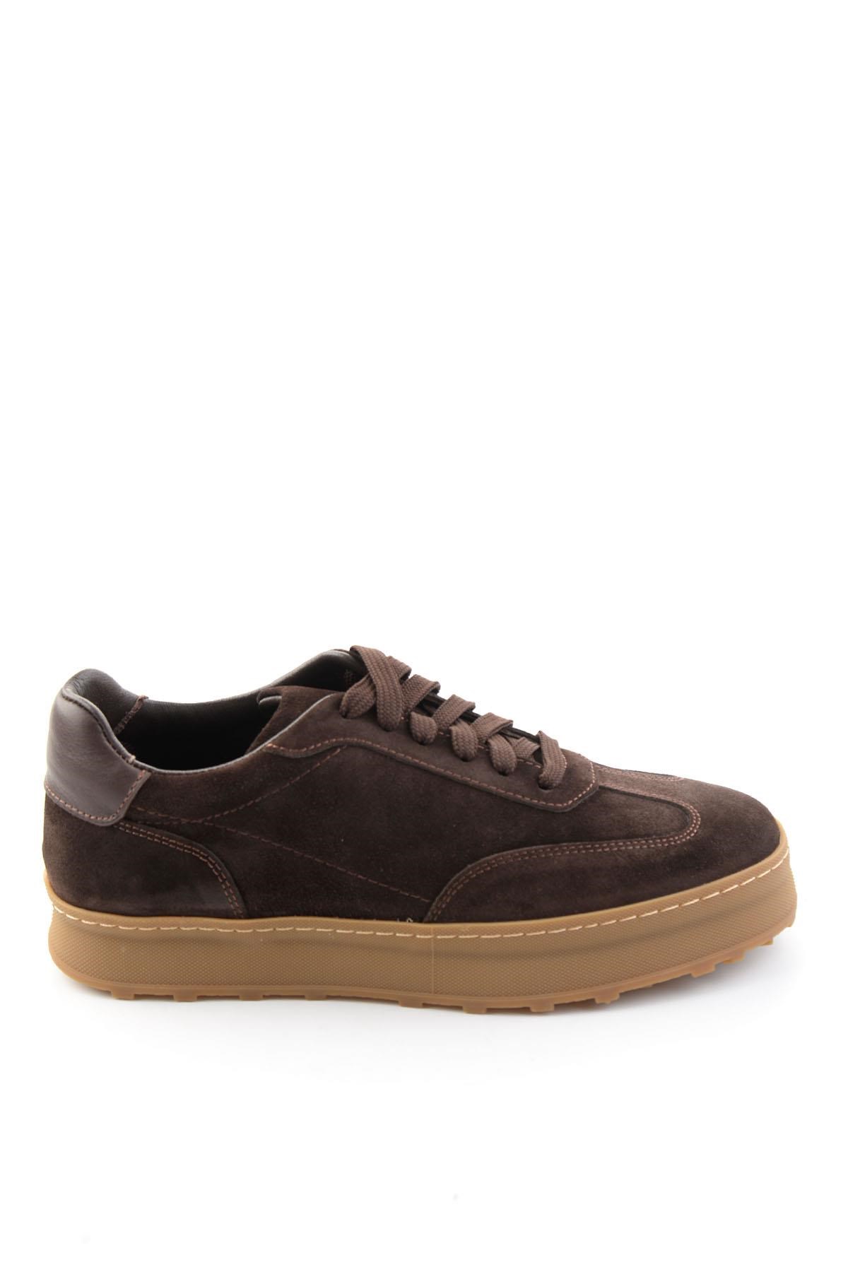 Kahve Süet Hakiki Deri Erkek Sneaker E01774004802