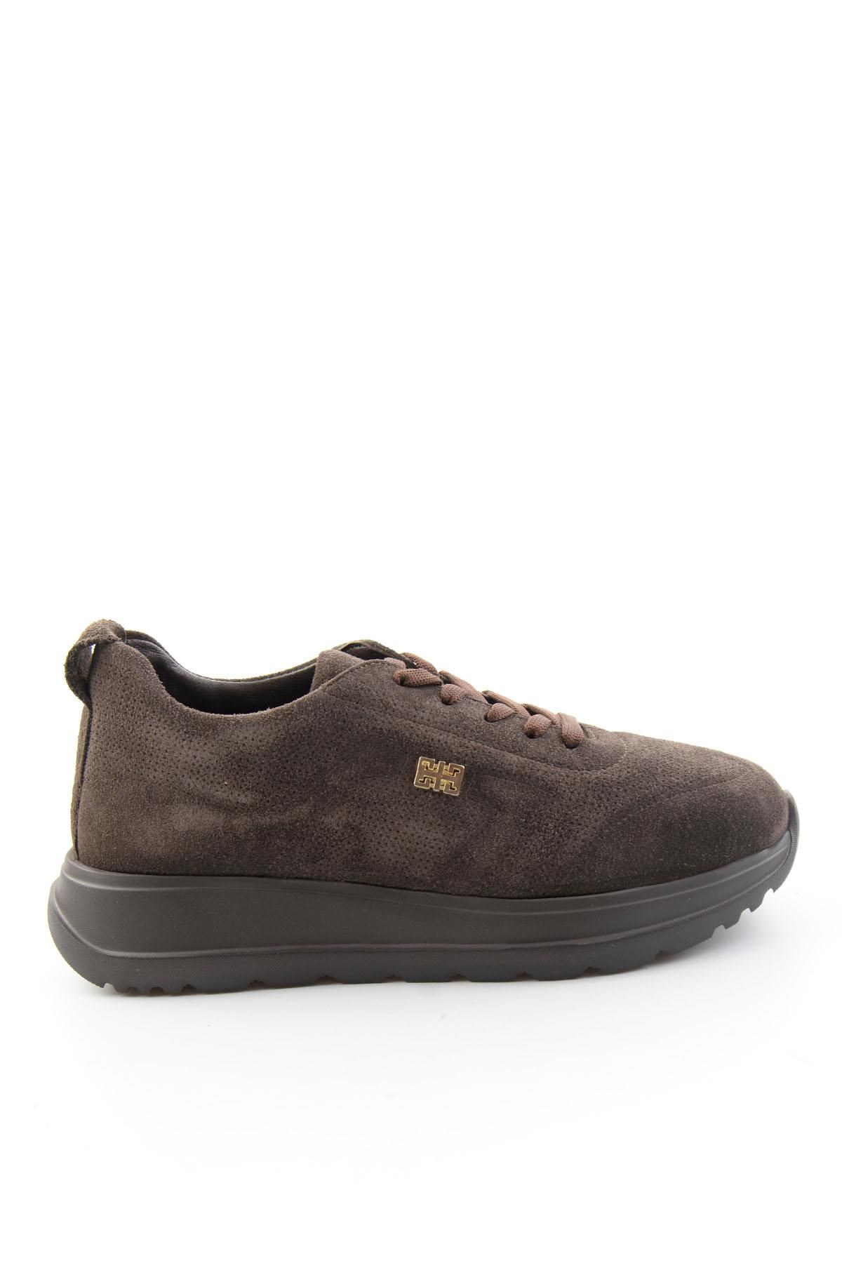 Kahve Süet Hakiki Deri Kadın Sneaker K01753000402