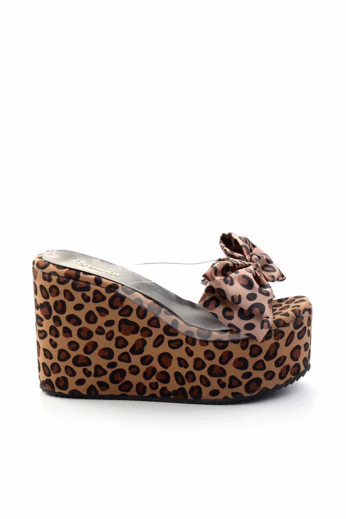 Leopar Kumaş  Kadın Terlik K04534020204