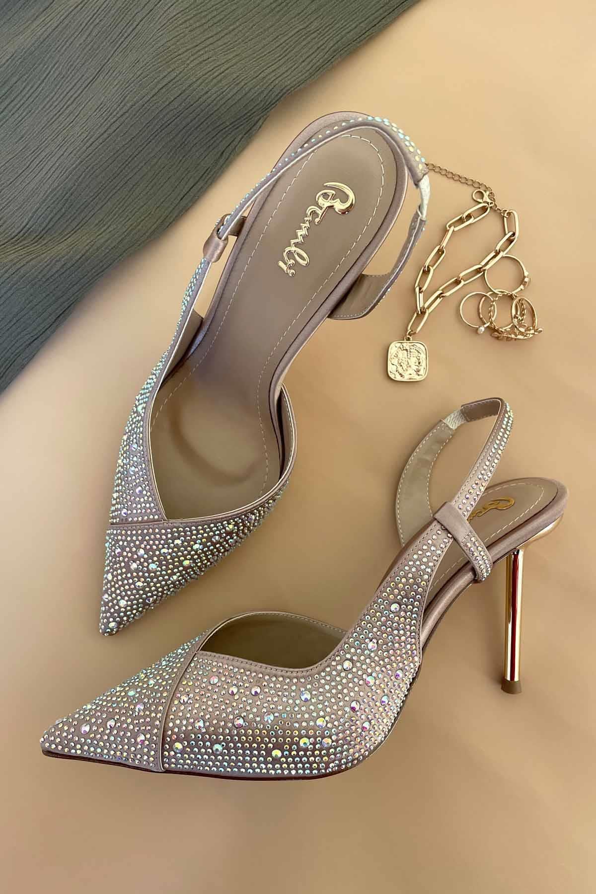 Nude  Kadın Abiye Ayakkabı K01209926038