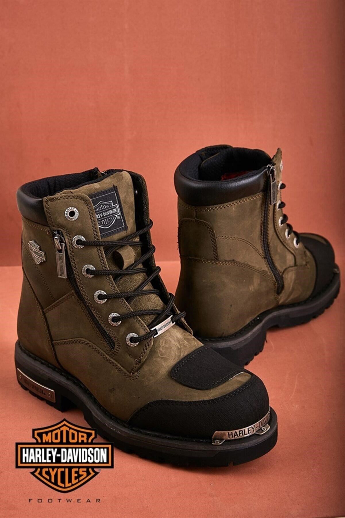 Olive Hakiki Deri Erkek Bot & Bootie HD1777060003