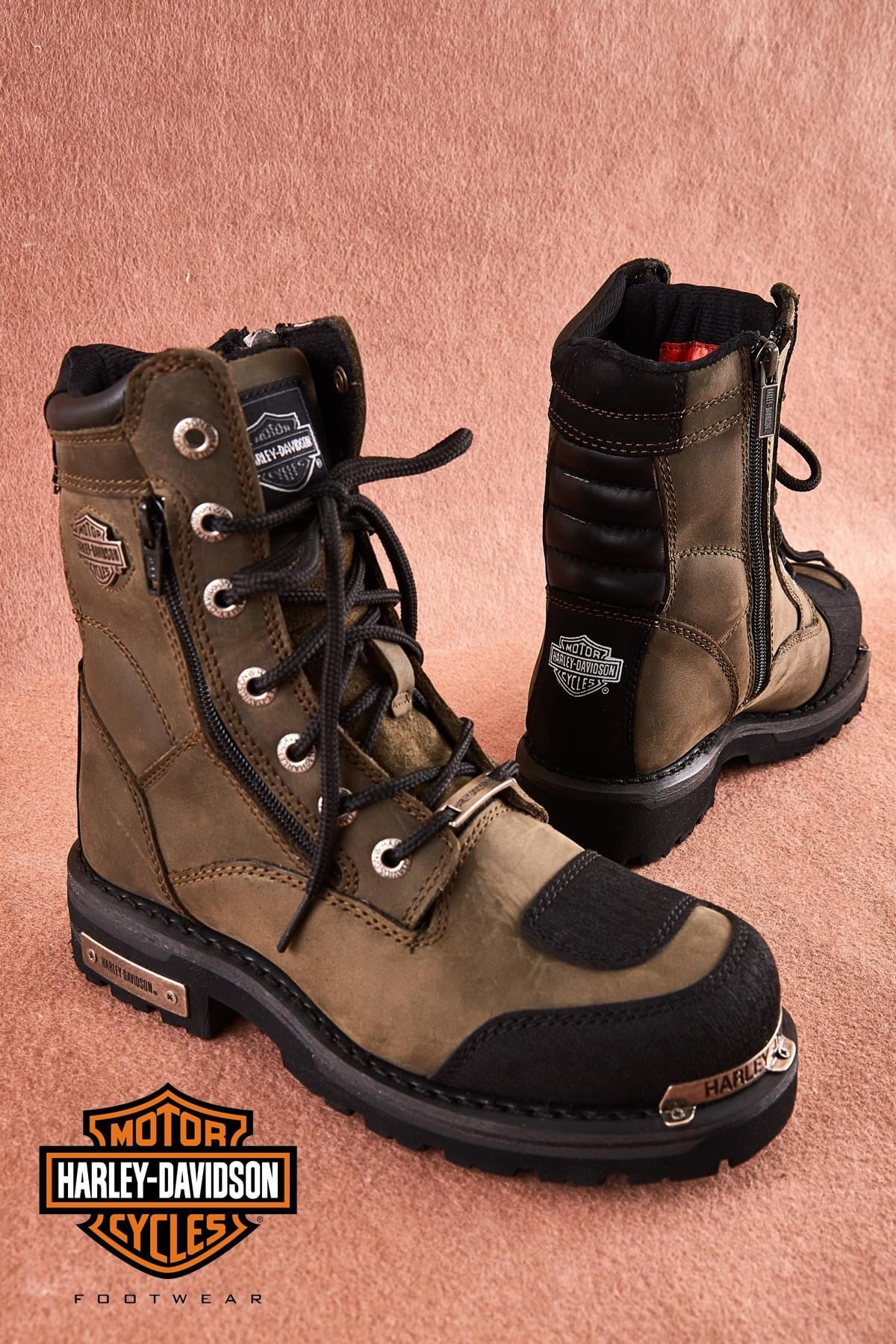 Olive Hakiki Deri Kadın Bot & Bootie HD0777032103