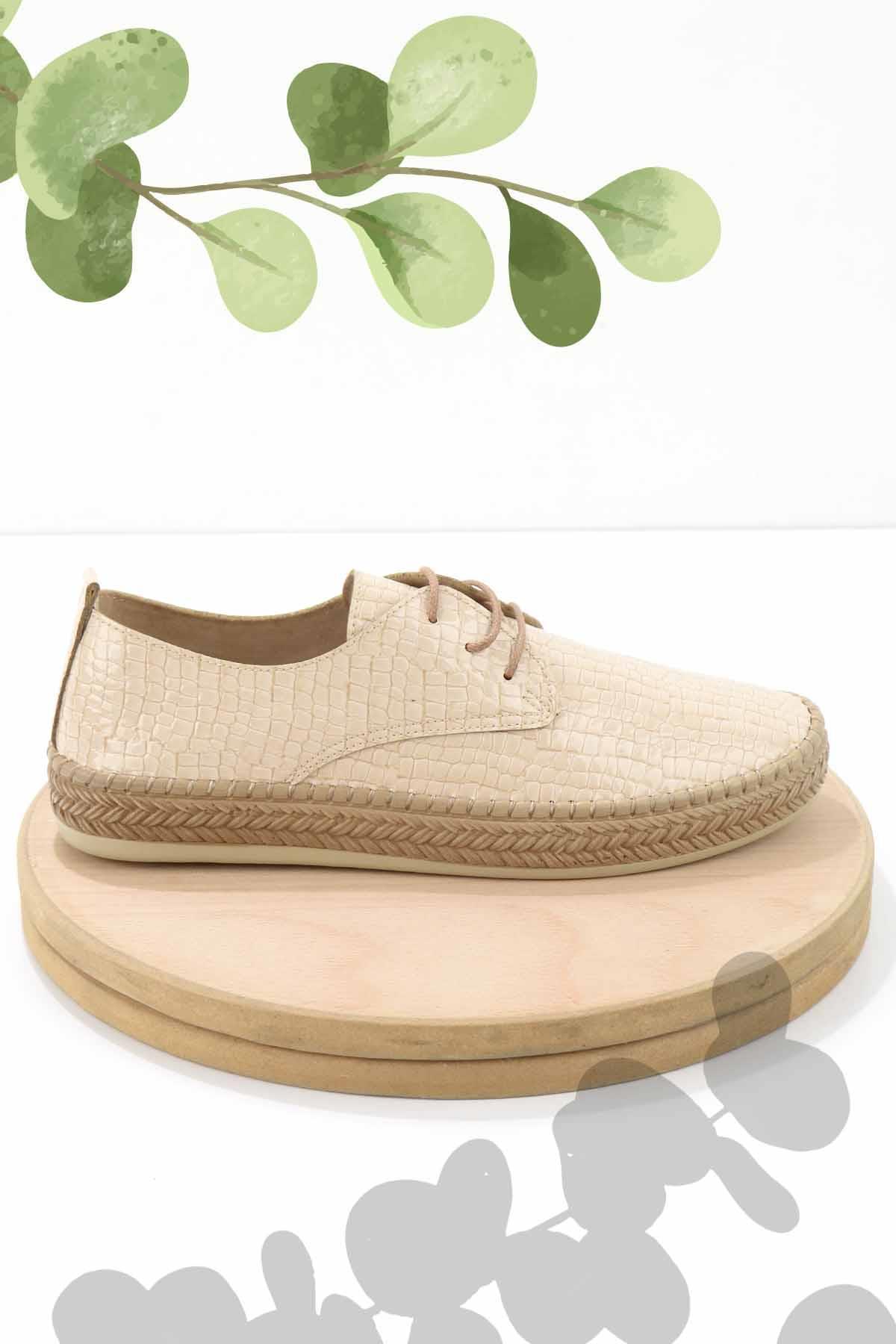 Parlak Nude  Kadın Espadril K01309230311