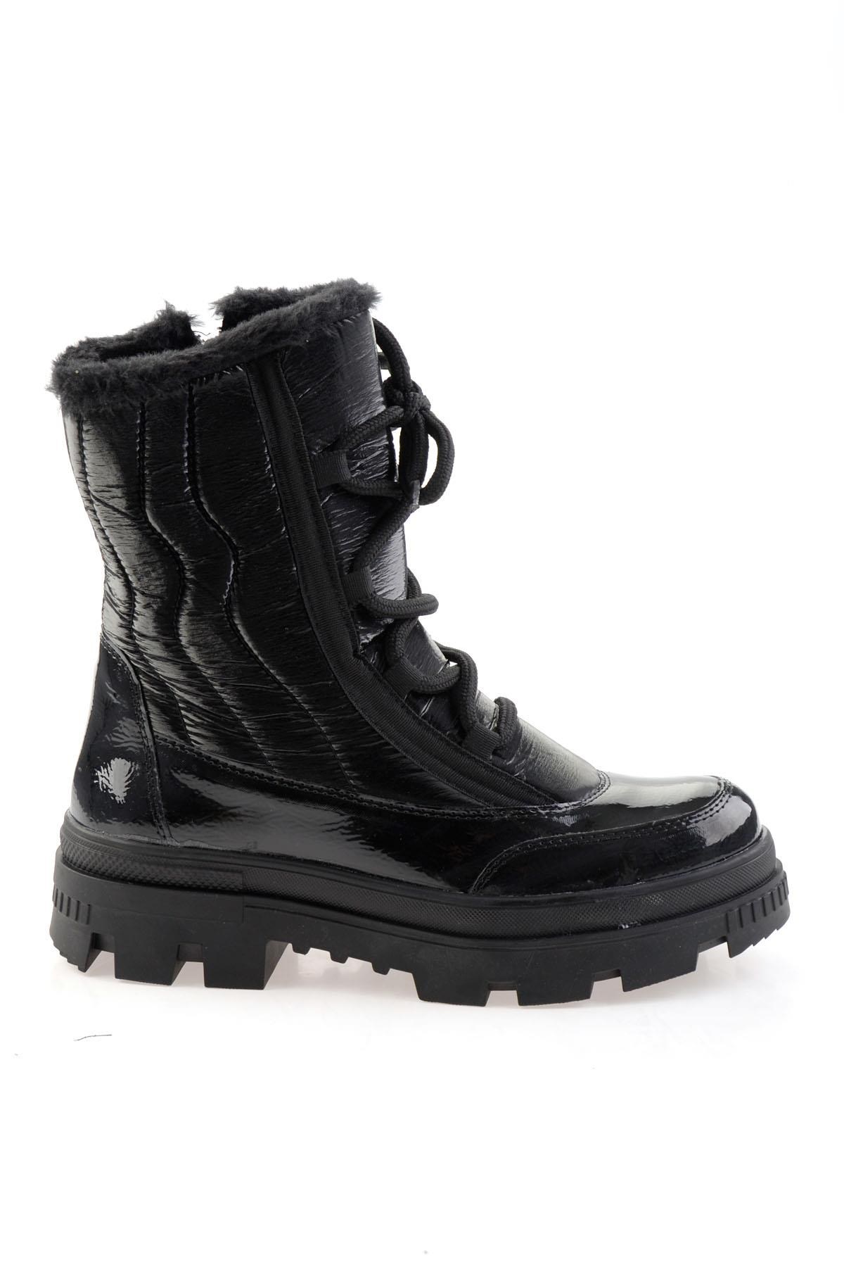 Parlak Siyah  Kadın Bot & Bootie K02179744167