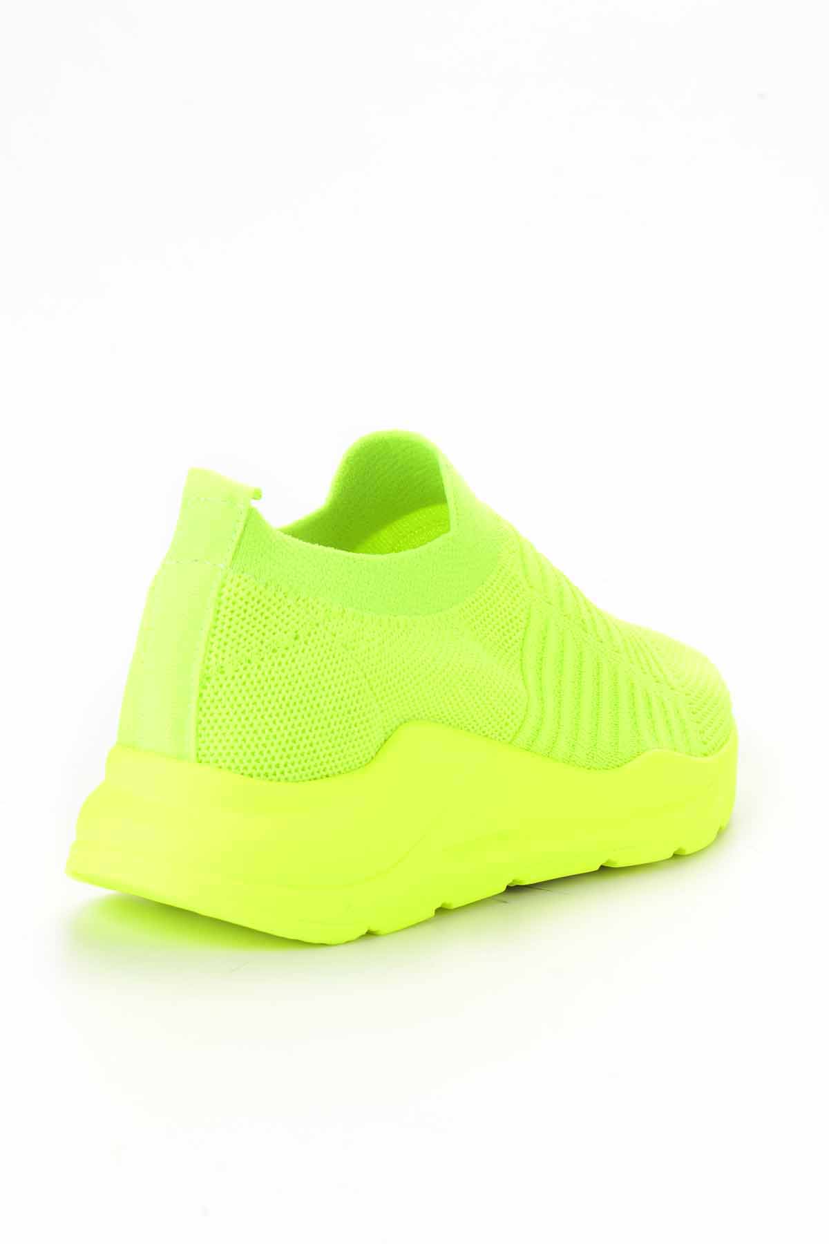 Sarı Neon Kadın Sneaker | Bambi