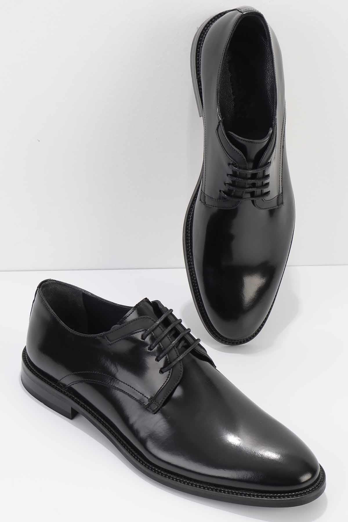 Siyah Açma Hakiki Deri Erkek Klasik Ayakkabı E01758026814