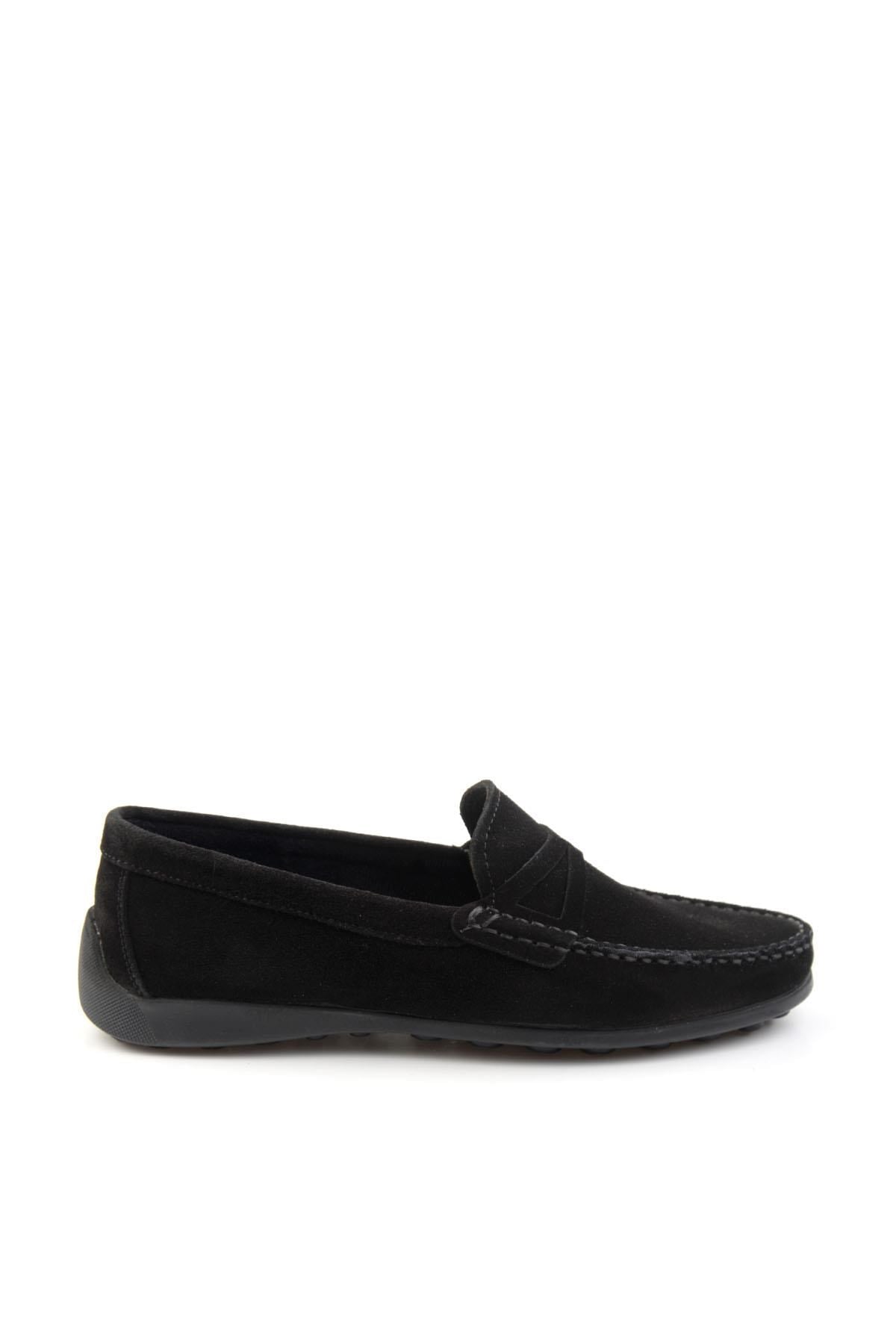 Siyah Hakiki Deri Erkek Loafer Ayakkabı E01557255502