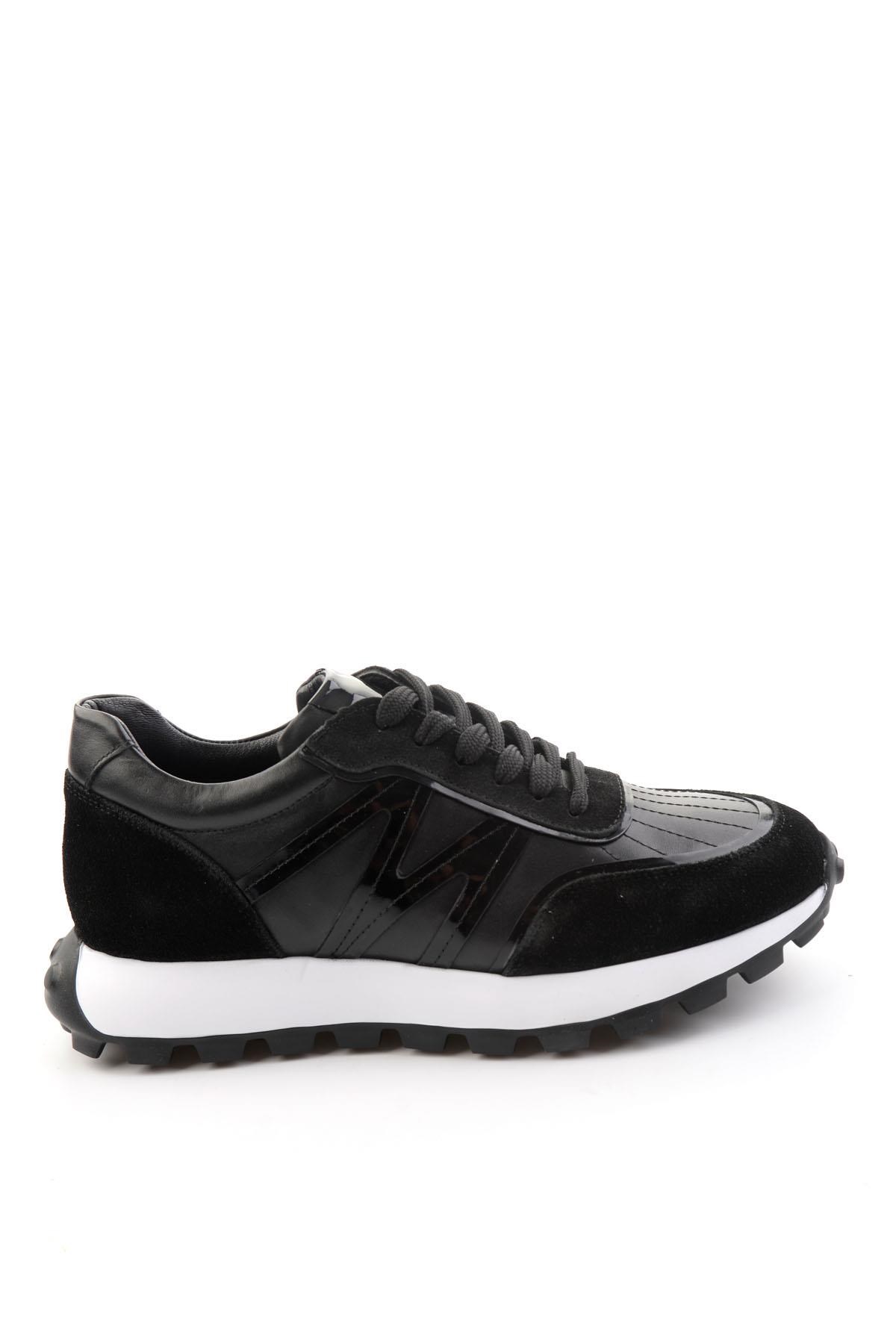 Siyah Hakiki Deri Erkek Sneaker E01011043303