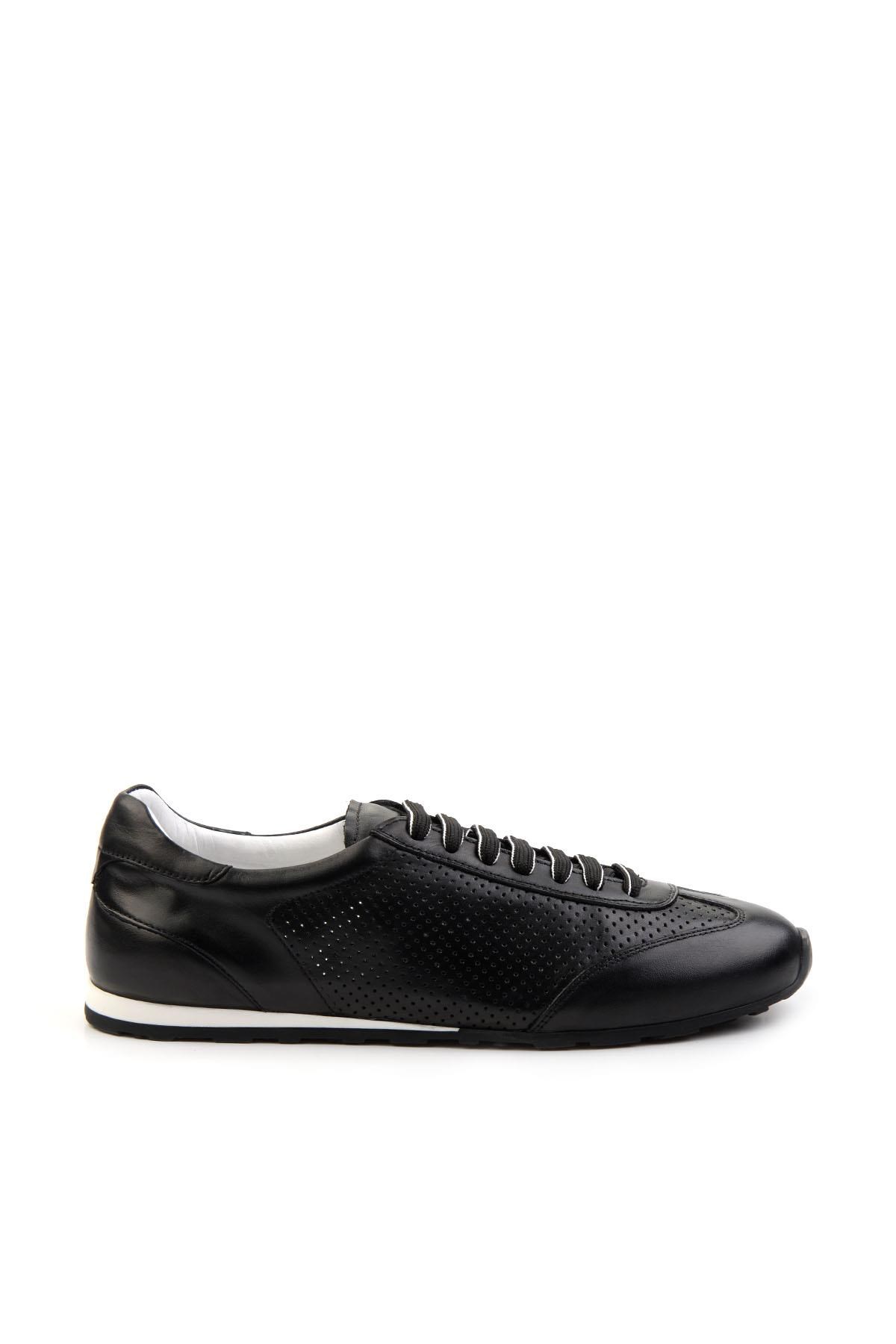 Siyah Hakiki Deri Erkek Sneaker E01083017103