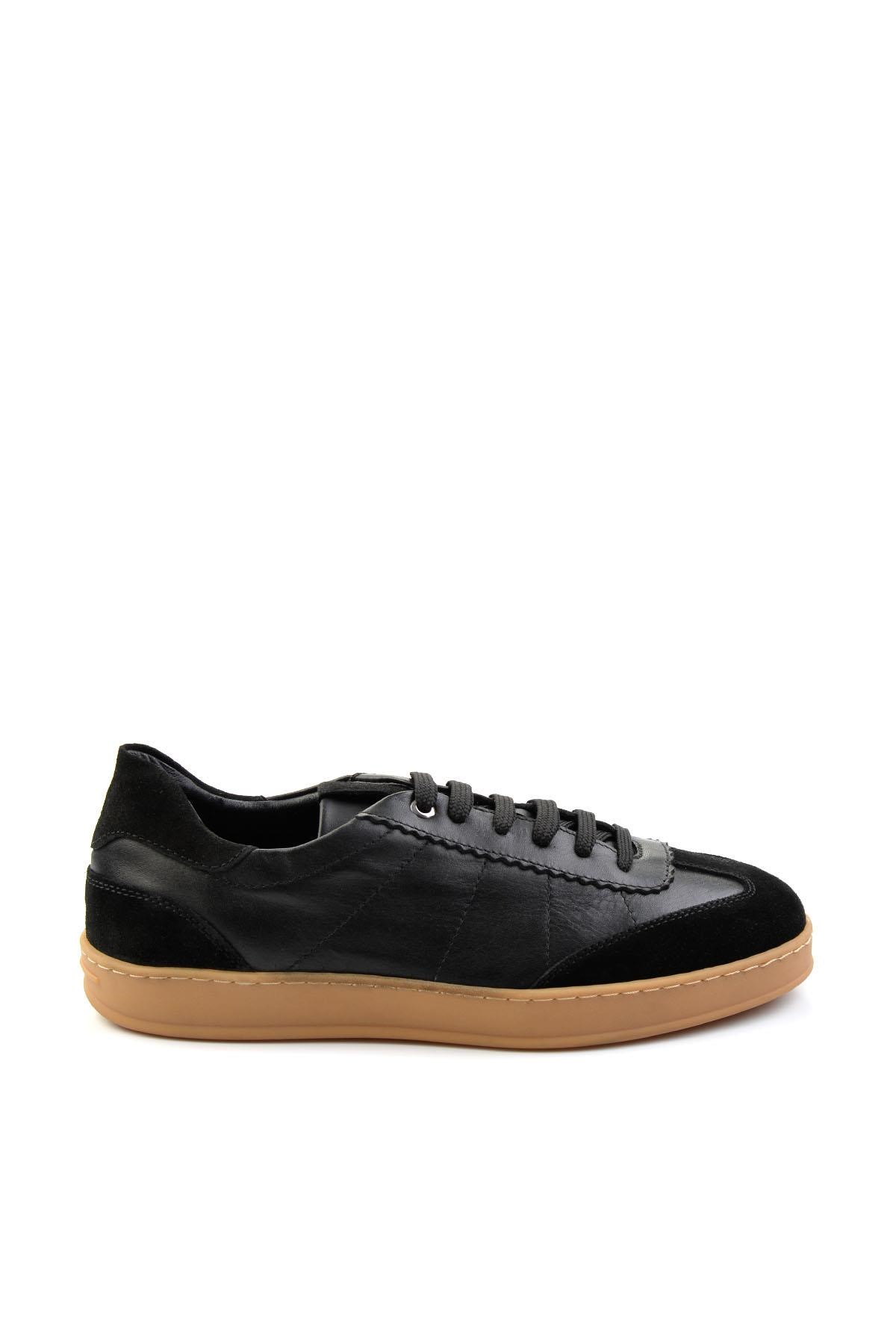 Siyah Hakiki Deri Erkek Sneaker E01087114702