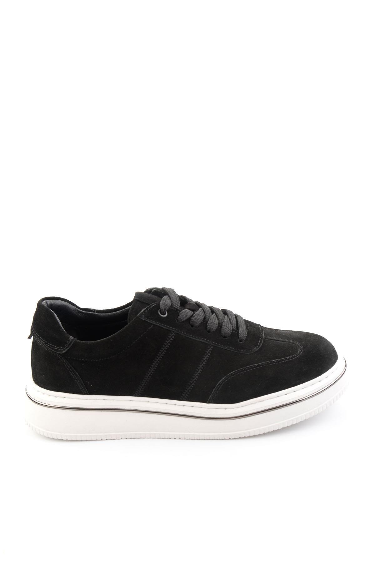 Siyah Hakiki Deri Erkek Sneaker E01089006202