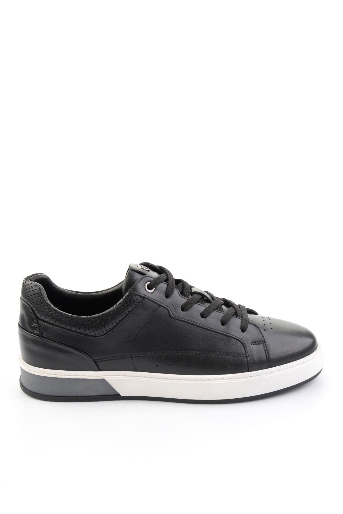 Siyah Hakiki Deri Erkek Sneaker E01398008743