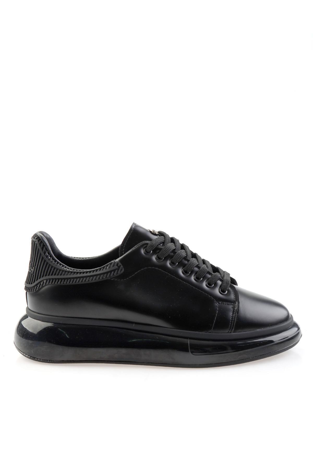 Siyah Hakiki Deri Erkek Sneaker E01401099914