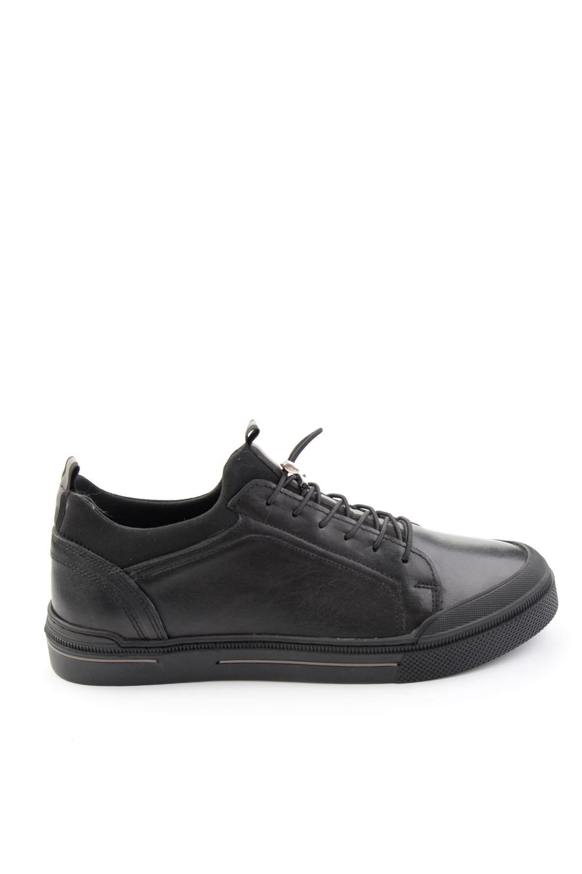 Siyah Hakiki Deri Erkek Sneaker E01585504143