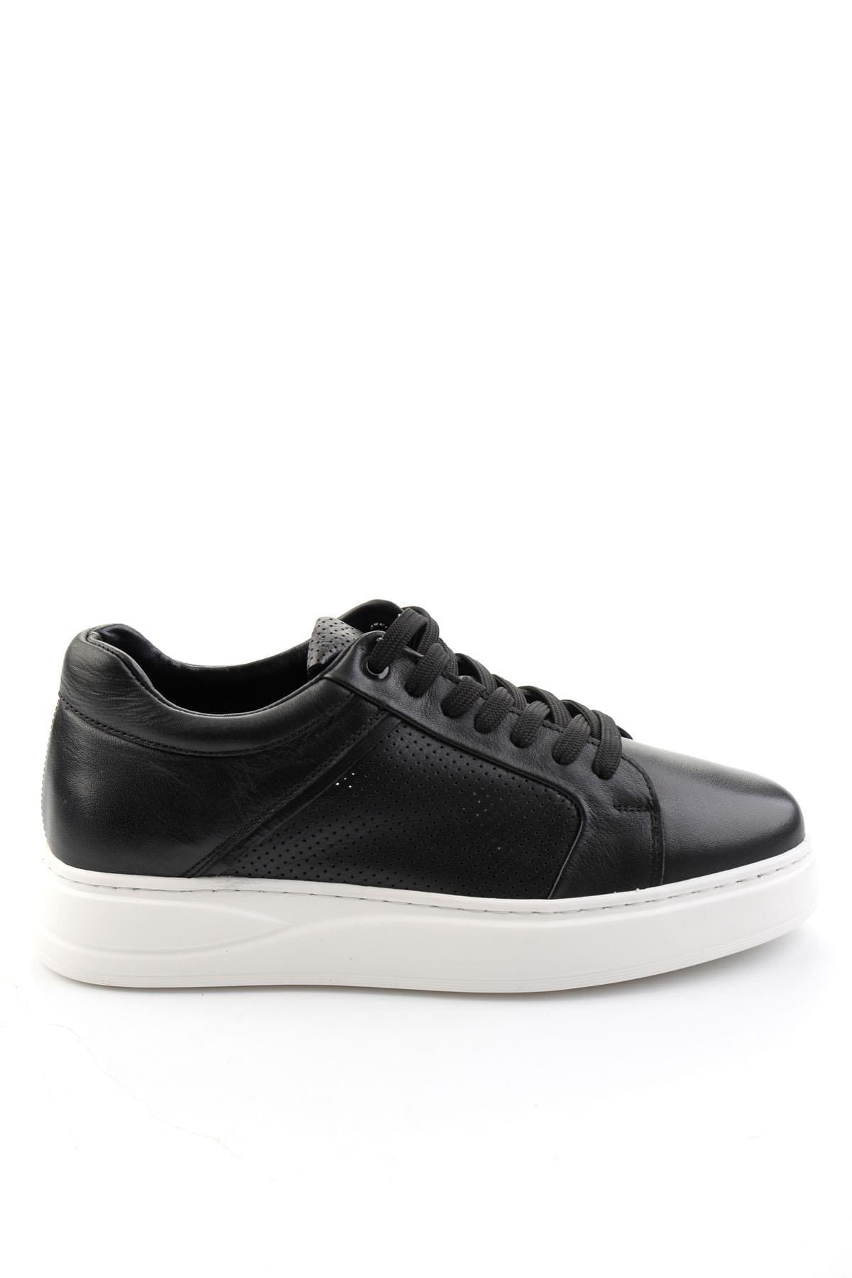 Siyah Hakiki Deri Erkek Sneaker E01593027203