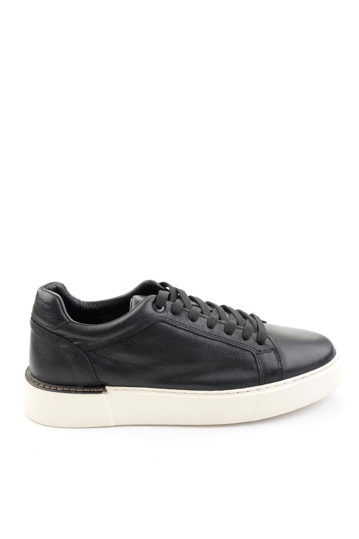 Siyah Hakiki Deri Erkek Sneaker E01593003603