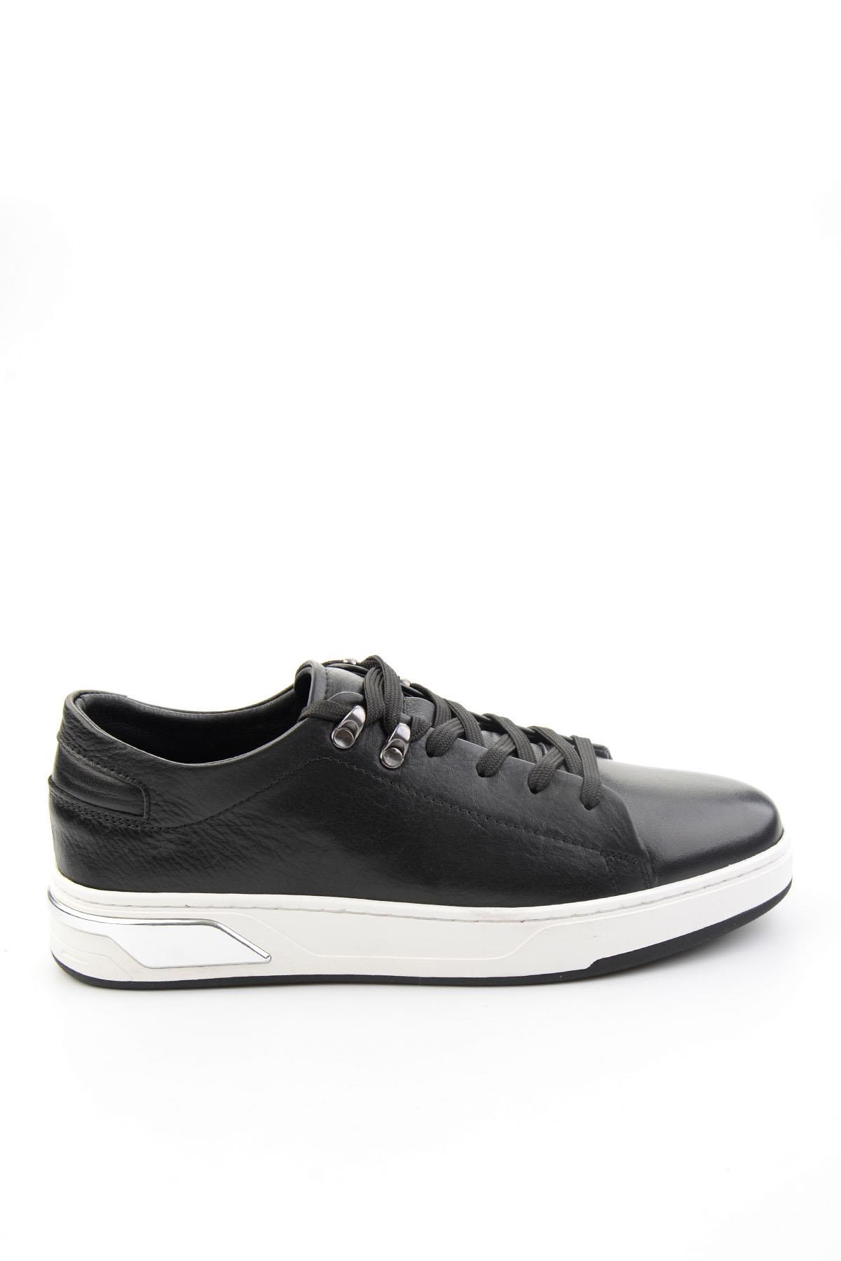 Siyah Hakiki Deri Erkek Sneaker E01593000503