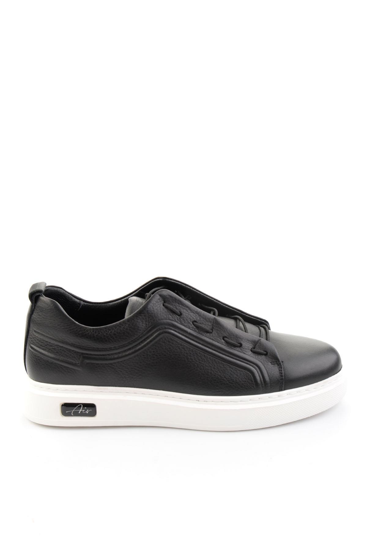Siyah Hakiki Deri Erkek Sneaker E01700178003