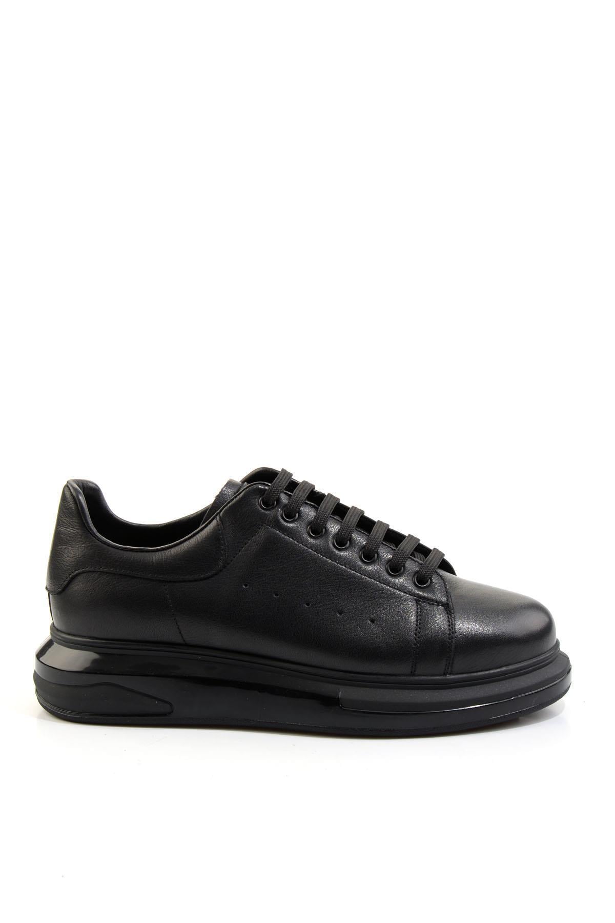 Siyah Hakiki Deri Erkek Sneaker E01811100743