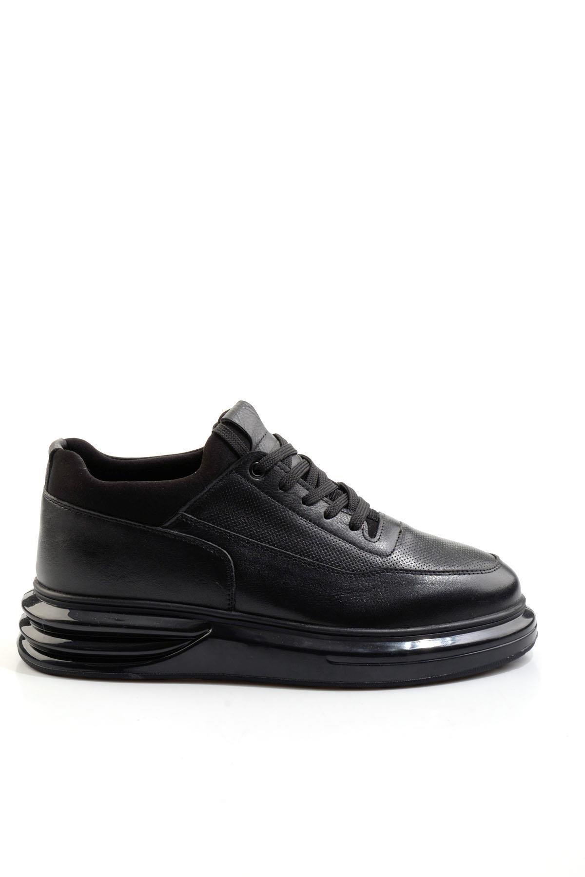 Siyah Hakiki Deri Erkek Sneaker E01811560943