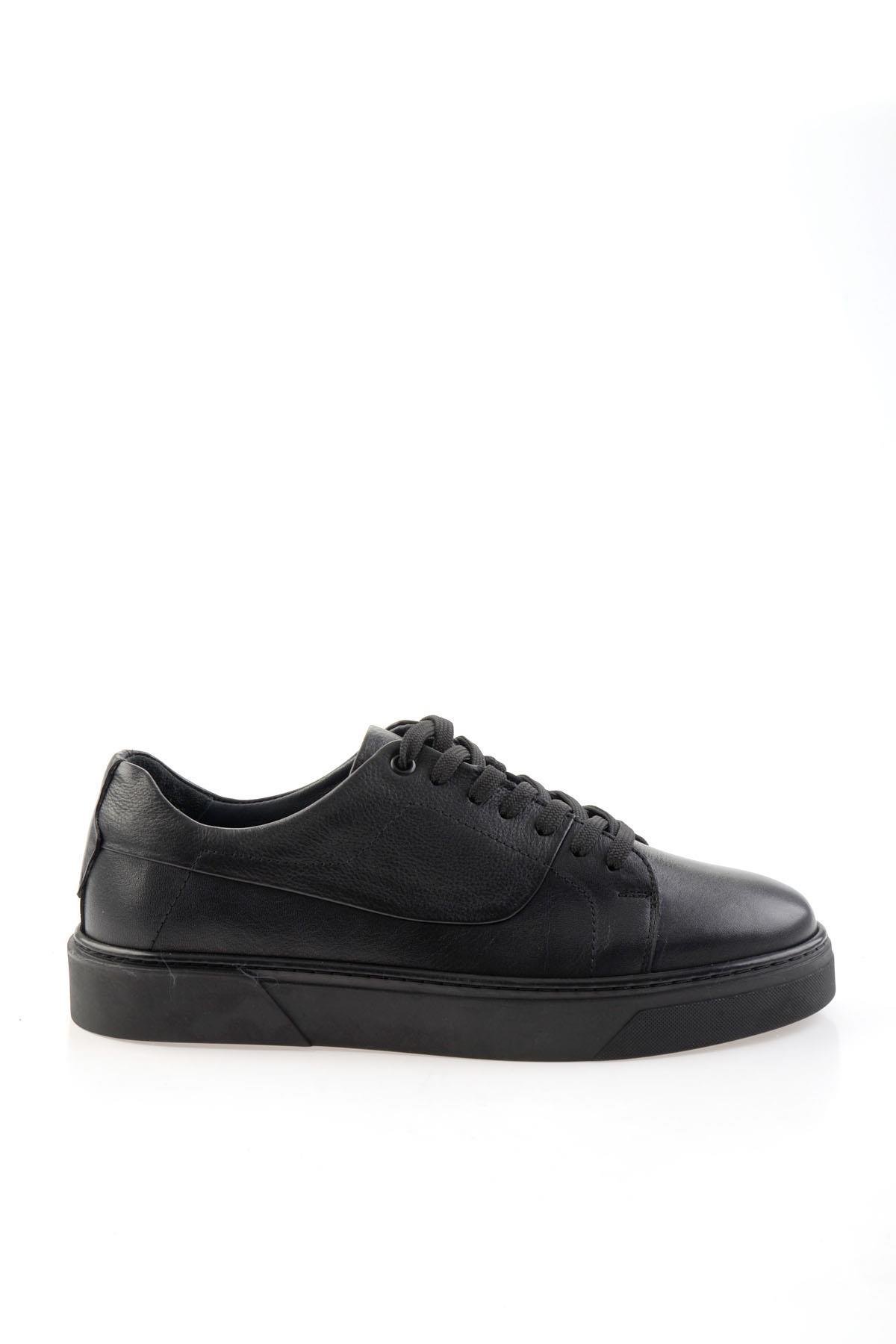 Siyah Hakiki Deri Erkek Sneaker E01811253643